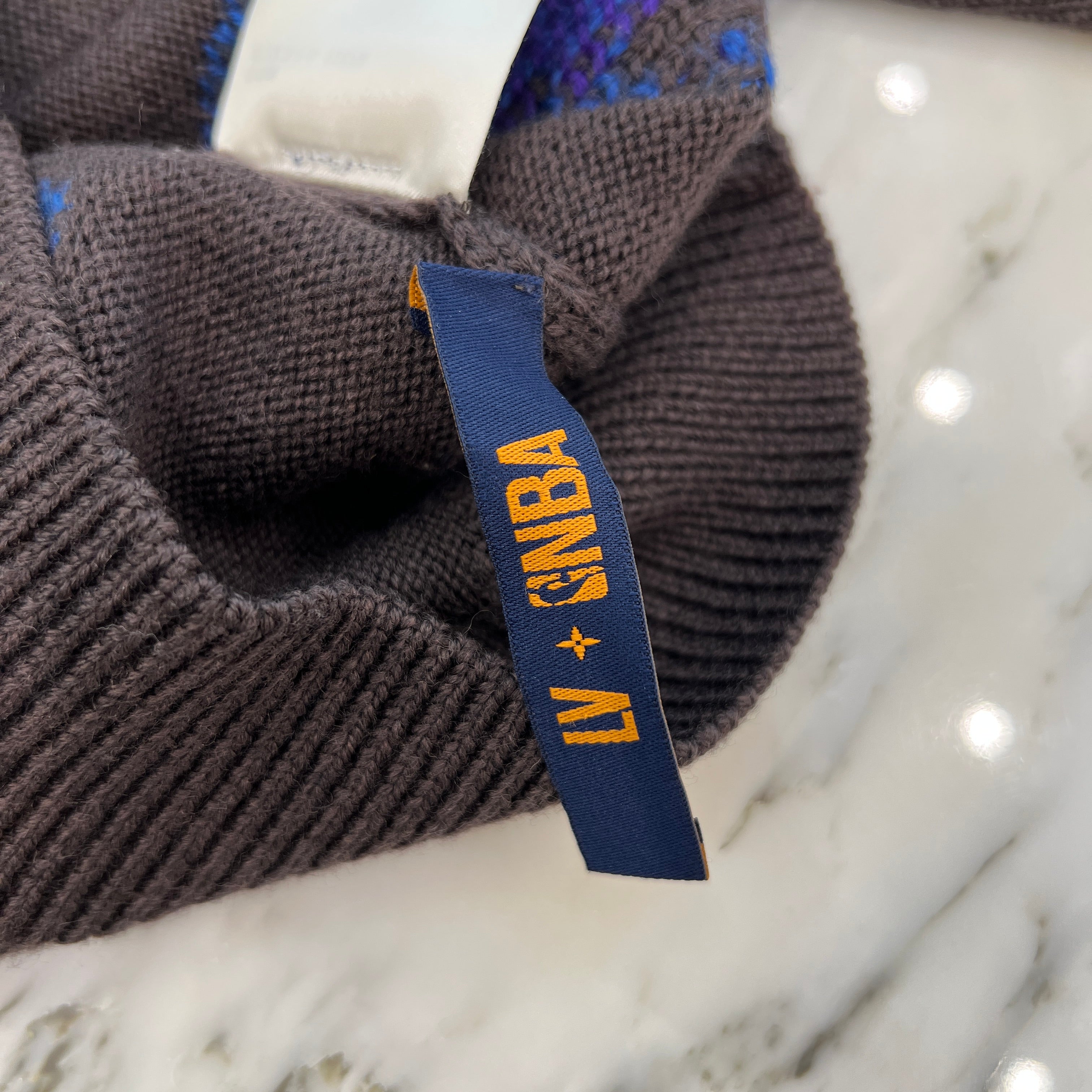 LOUIS VUITTON × NBA 2021AW Letters Crewneck Knit Sweater Size L 1ABX0G ルイヴィトン × NBA レターズ クルーネック ニットセーター サイズL