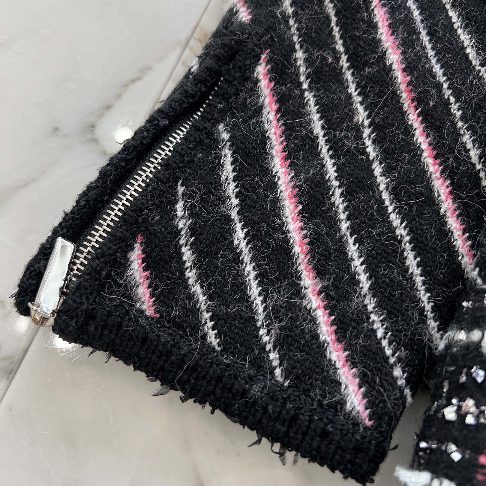 CHANEL 2025AW Mixed Tweed Zip Up Jacket P77860K 11282 NZS56 Size 38 シャネル ミックスツイード ジップアップジャケット サイズ38