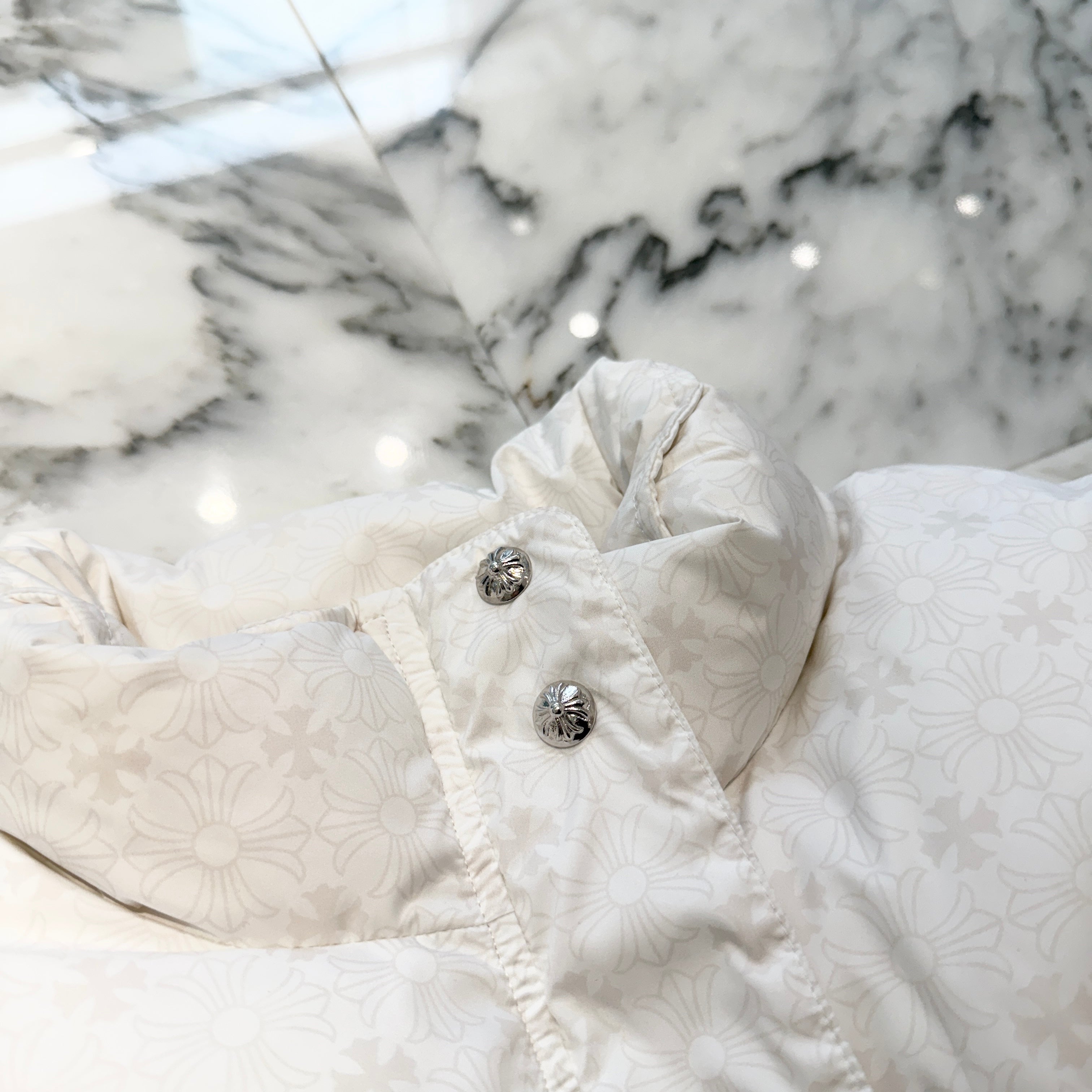 CHROME HEARTS Cropped CH Plus Stiff Down Jacket Size S クロムハーツ クロップド CHプラス スティッフ ダウンジャケット サイズS