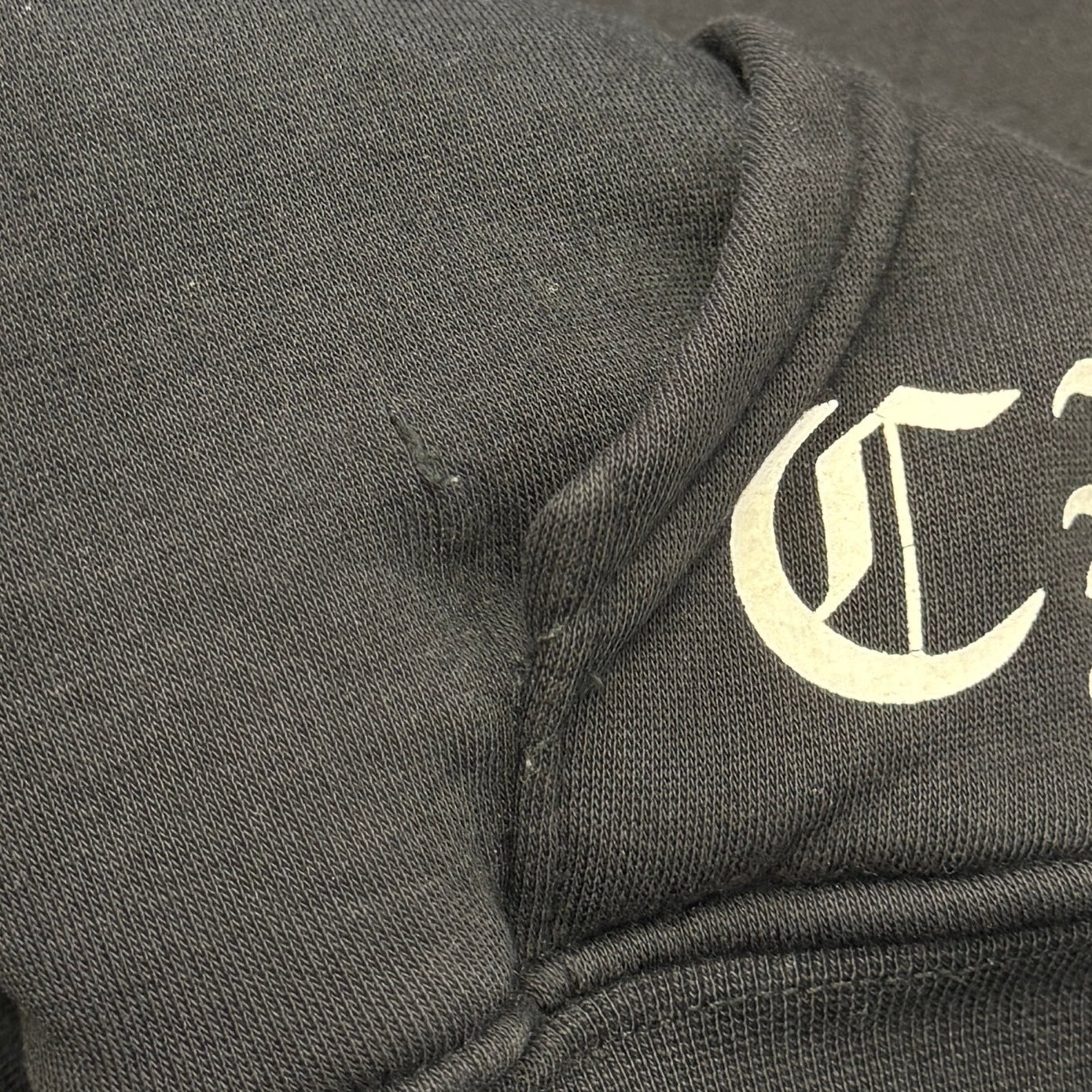 CHROME HEARTS Back Scroll Froral Cross Zip Up Hoodie Size L クロムハーツ バック スクロール フローラルクロス ジップアップ フーディ サイズL