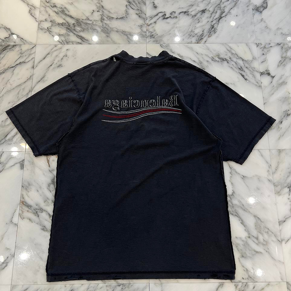BALENCIAGA 2025SS Political Campaign Inside Out Tee 830247TSVF39668 Size XXS バレンシアガ ポリティカルキャンペーンインサイドアウトTシャツ サイズXXS