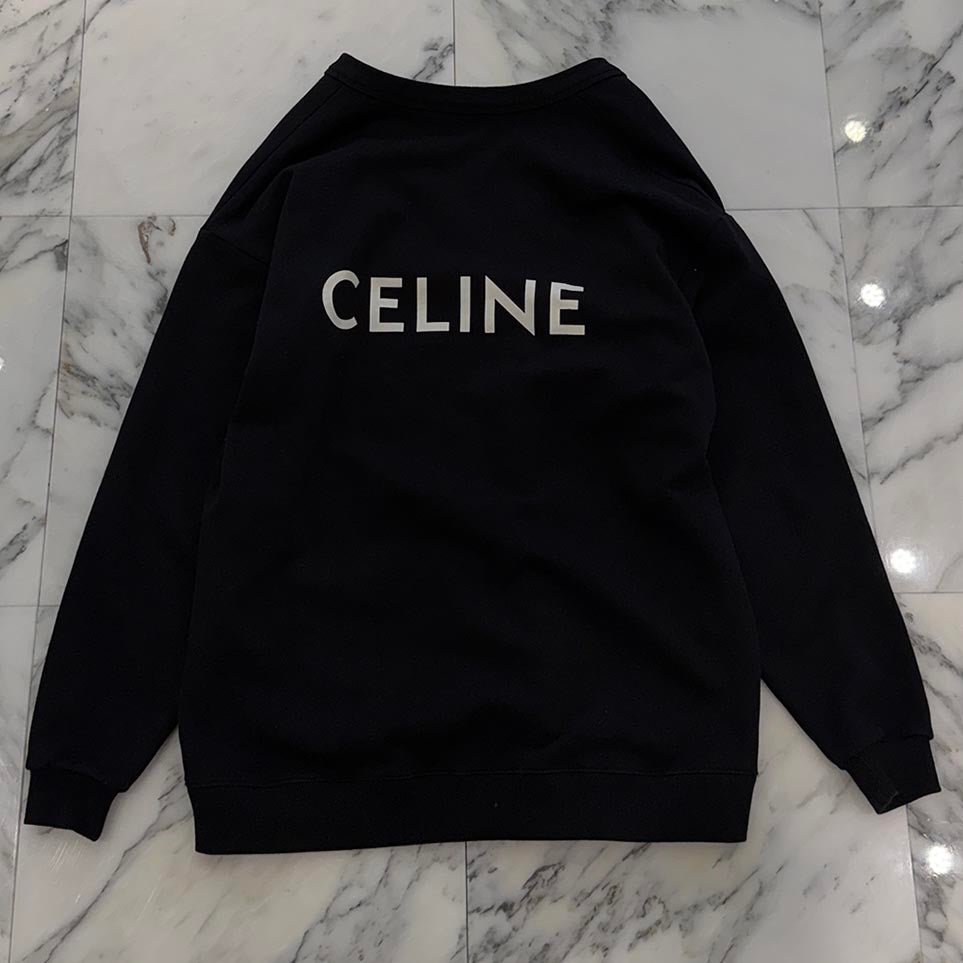 極美品□CELINE セリーヌ 21AW 2Y672670Q Oversized Cardigan In Cotton Fleece バックロゴ オーバーサイズ スウェット カーディガン ホワイト S イタリア製 正規品 メンズ CELINE 2021AW Back Logo Print Oversized Cardigan 2Y672670Q Size S
