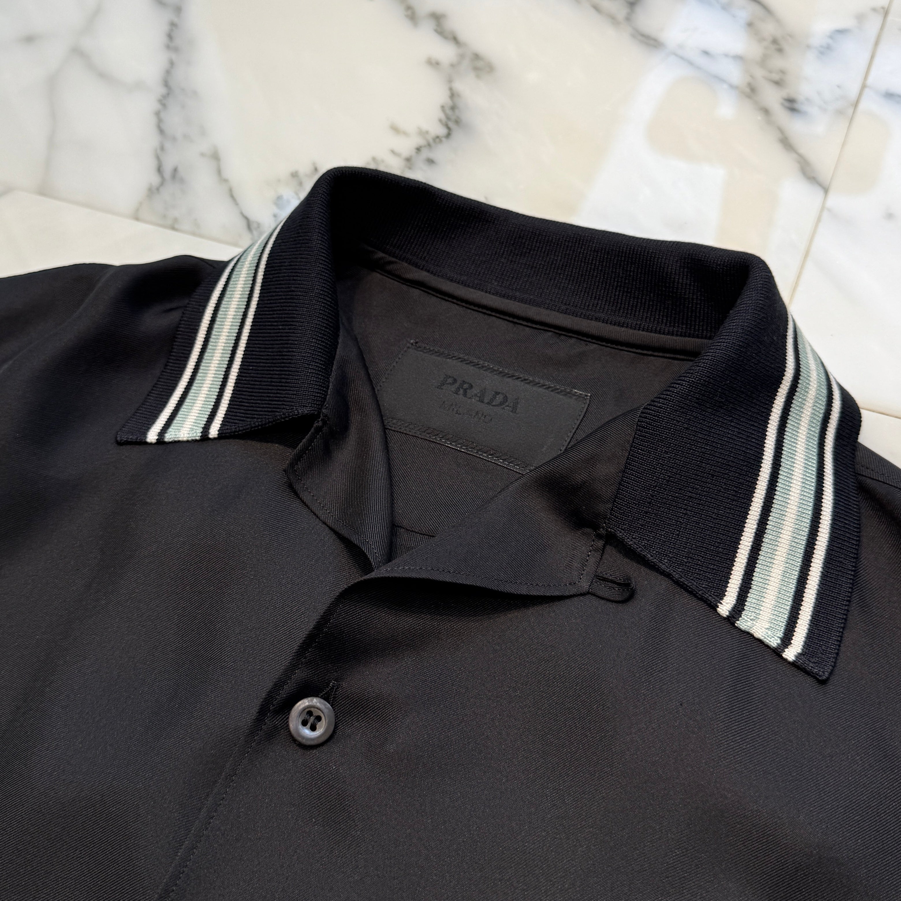 PRADA 2024SS Short Sleeve Silk Twill Shirt USC501 S000 1QWC サイズ S プラダ ショートスリーブ シルクツイルシャツ サイズS