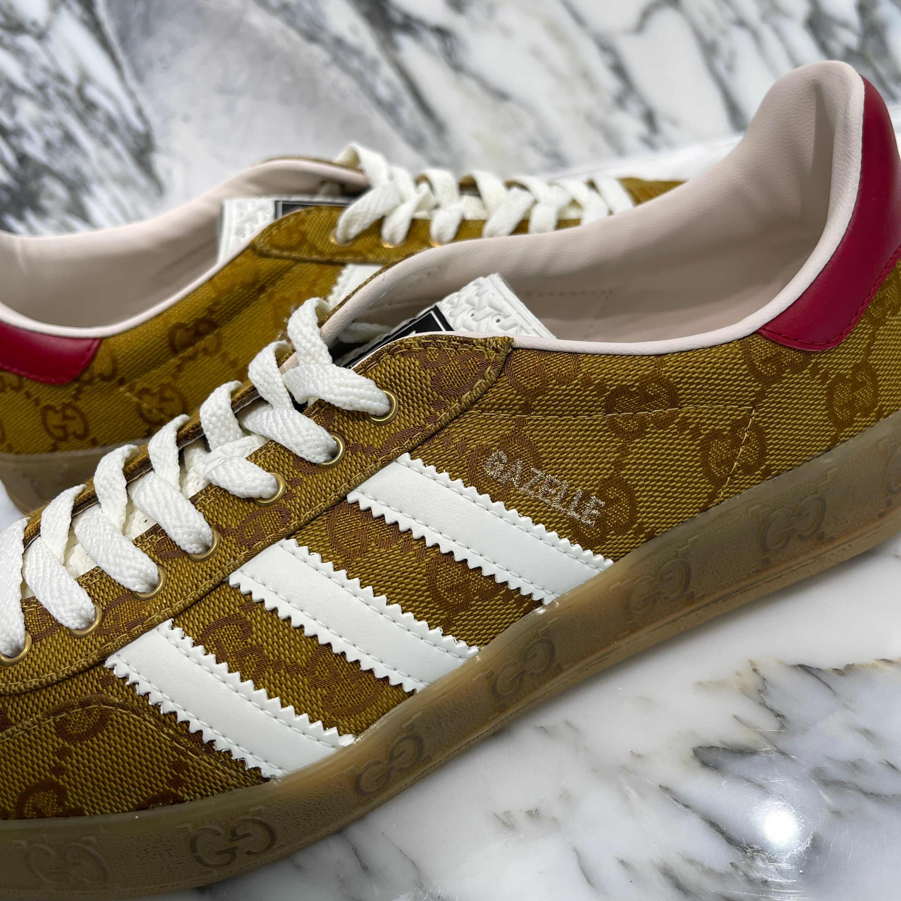adidas × GUCCI 2022SS GG Supreme GAZELLE Sneaker 707850 UWV20 Size