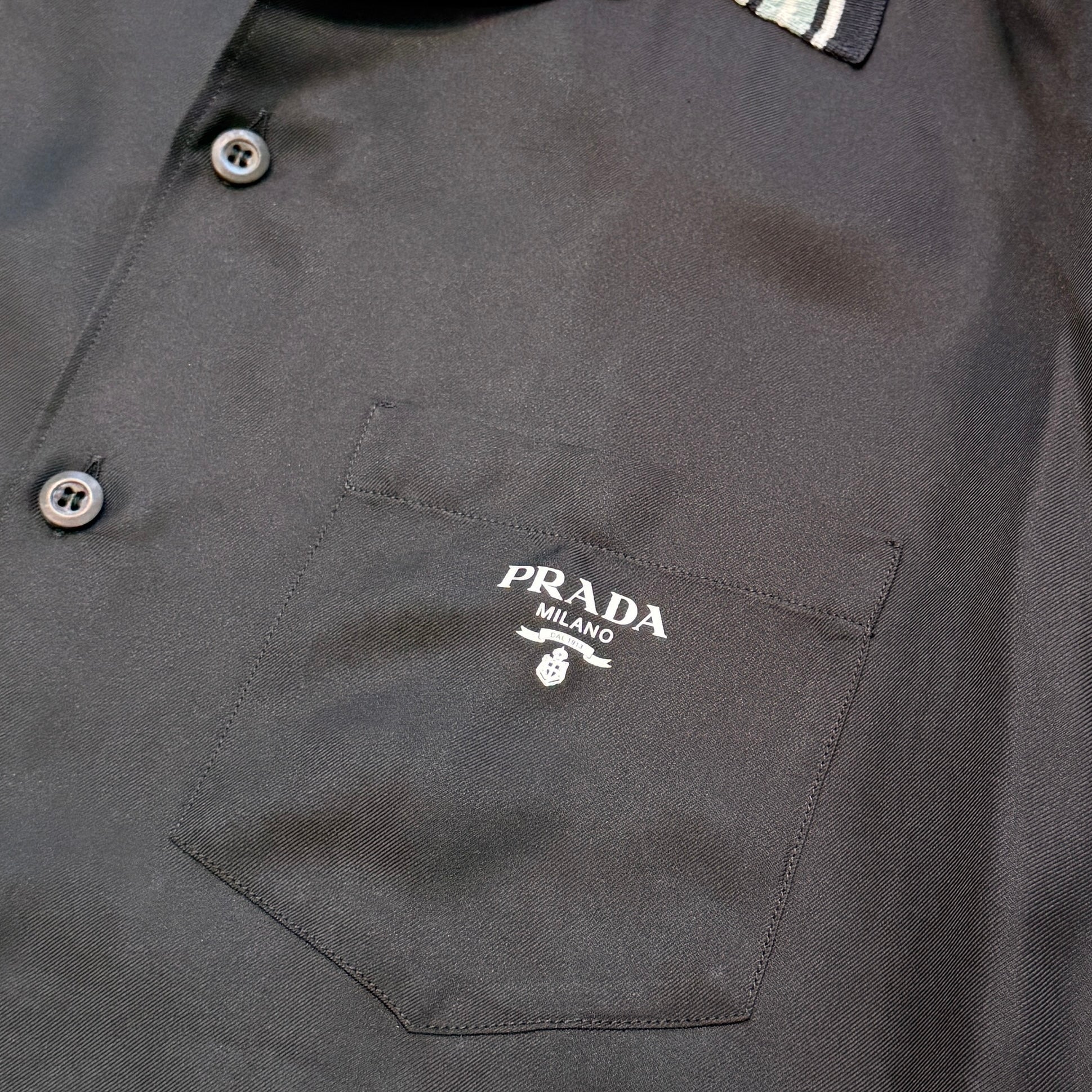 PRADA 2024SS Short Sleeve Silk Twill Shirt USC501 S000 1QWC サイズ S プラダ ショートスリーブ シルクツイルシャツ サイズS