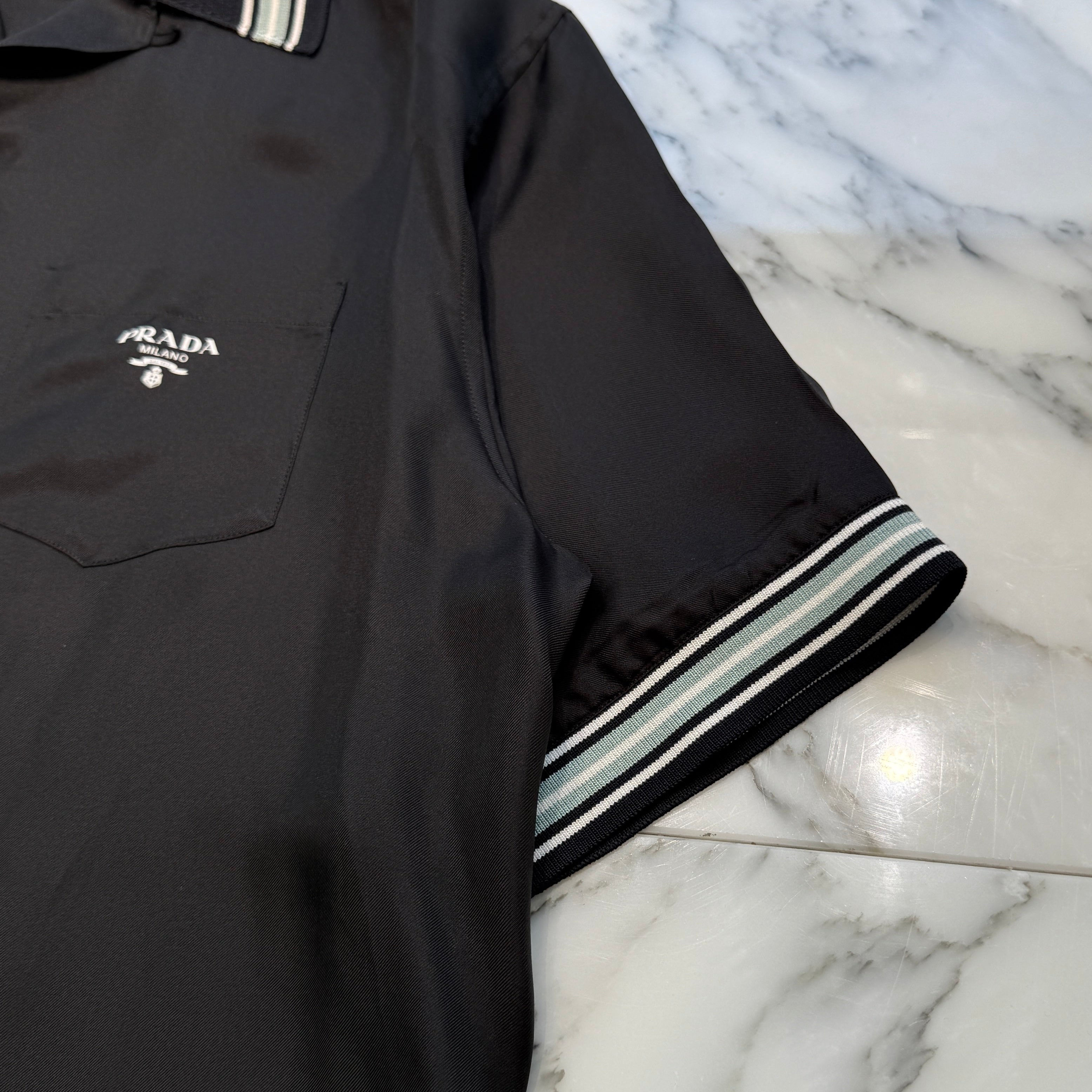 PRADA 2024SS Short Sleeve Silk Twill Shirt USC501 S000 1QWC サイズ S プラダ ショートスリーブ シルクツイルシャツ サイズS