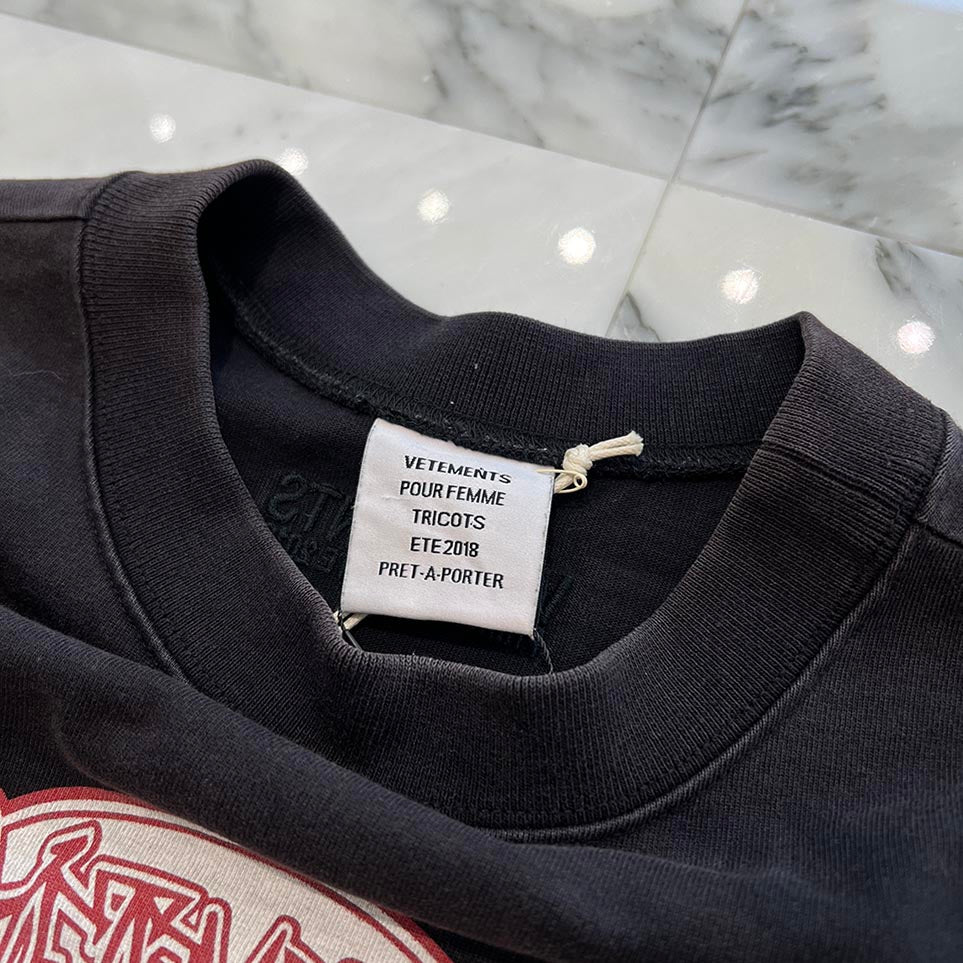 VETEMENTS 2018SS Open Sides Tee WSS18TR8 Size XS ヴェトモン オープンサイドTシャツ サイズXS