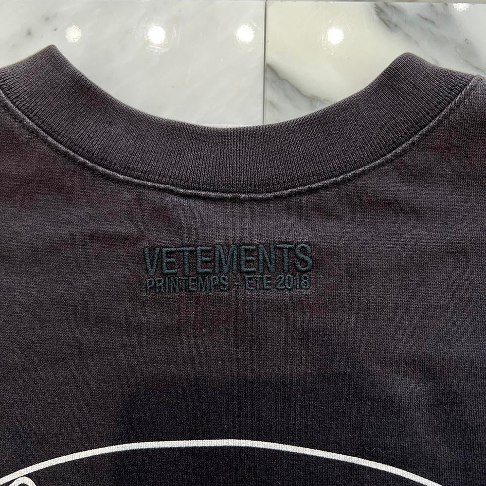 VETEMENTS 2018SS Open Sides Tee WSS18TR8 Size XS ヴェトモン オープンサイドTシャツ サイズXS