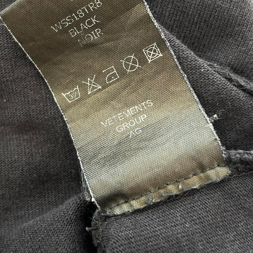 VETEMENTS 2018SS Open Sides Tee WSS18TR8 Size XS ヴェトモン オープンサイドTシャツ サイズXS