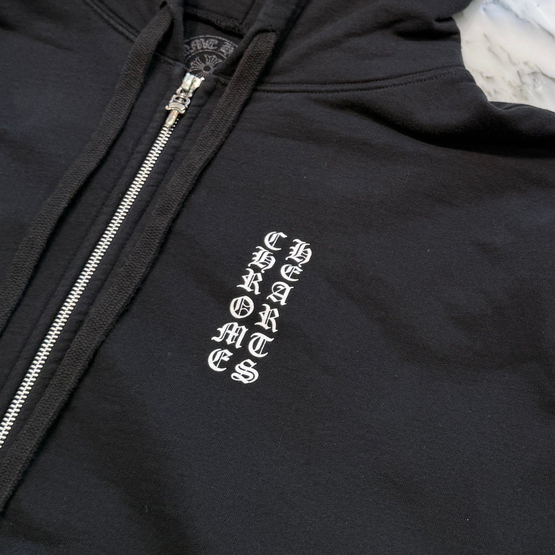 CHROME HEARTS Vertical Logo Thermal Zip Up Hoodie Size XL クロムハーツ ヴァーティカル ロゴ サーマル ジップアップフーディー サイズXL