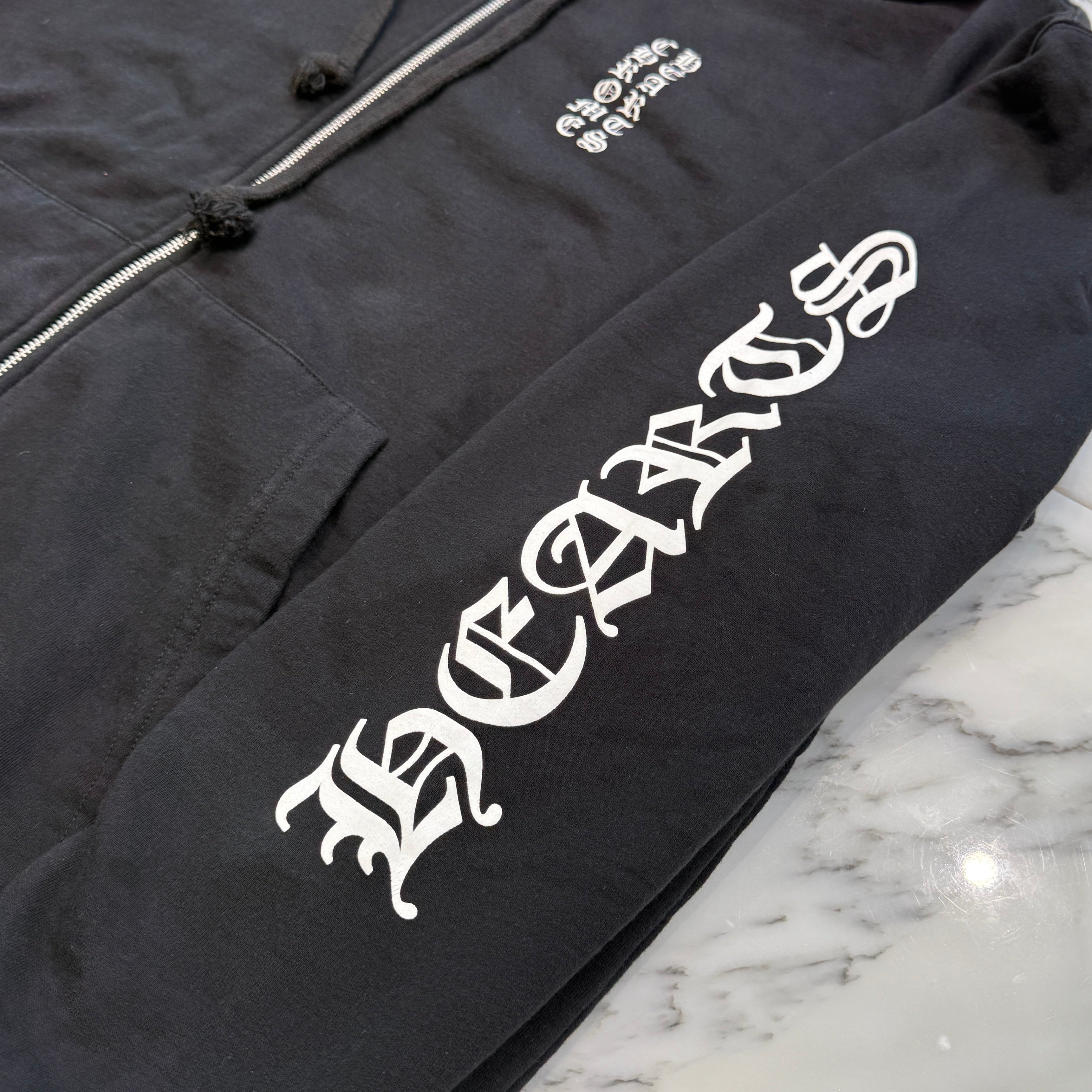 CHROME HEARTS Vertical Logo Thermal Zip Up Hoodie Size XL クロムハーツ ヴァーティカル ロゴ サーマル ジップアップフーディー サイズXL