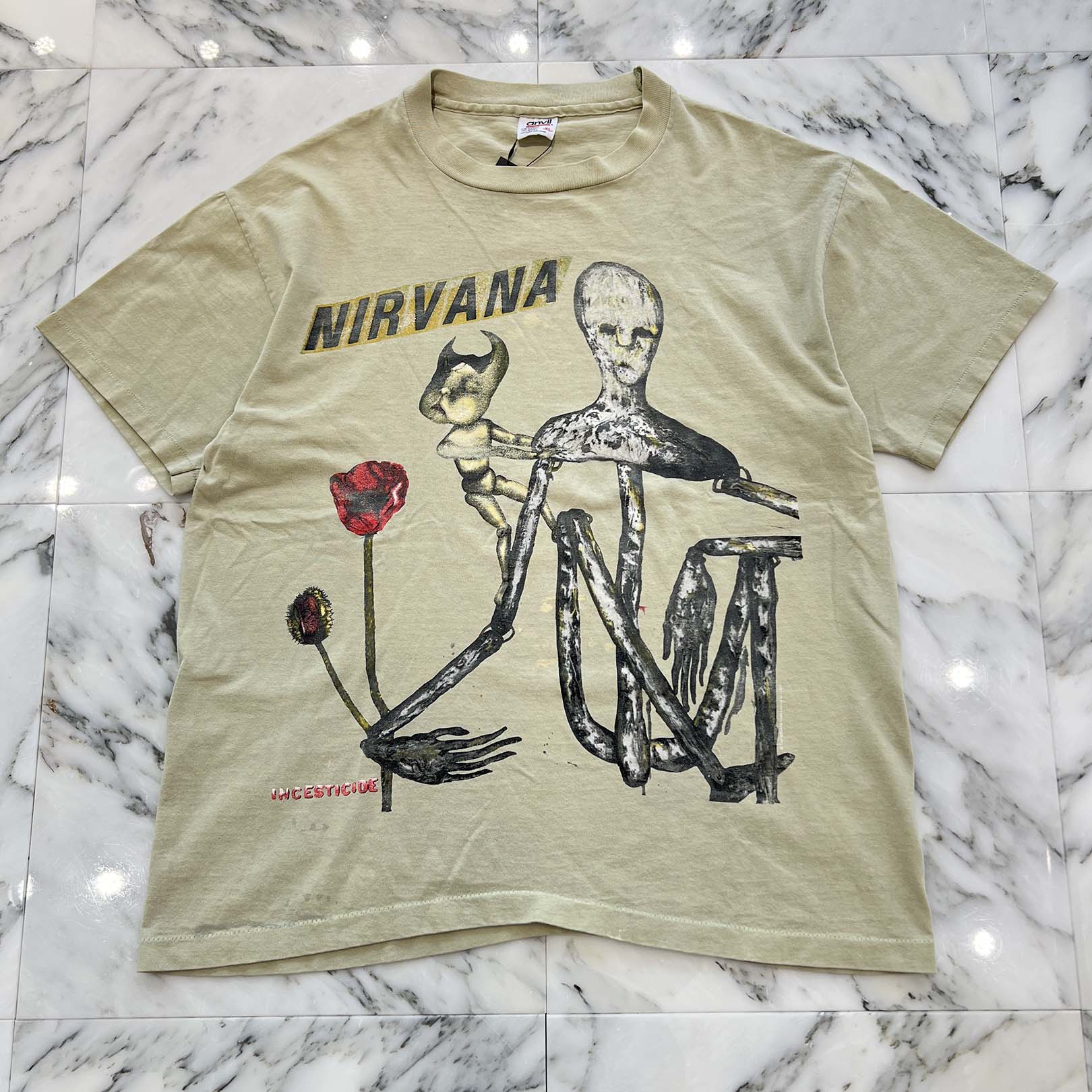 Vintage 90's Nirvana "Incesticide" Anvil S/S Tee Size XL 90's ニルヴァーナ "インセスティサイド" アンヴィル社製 Tシャツ サイズXL