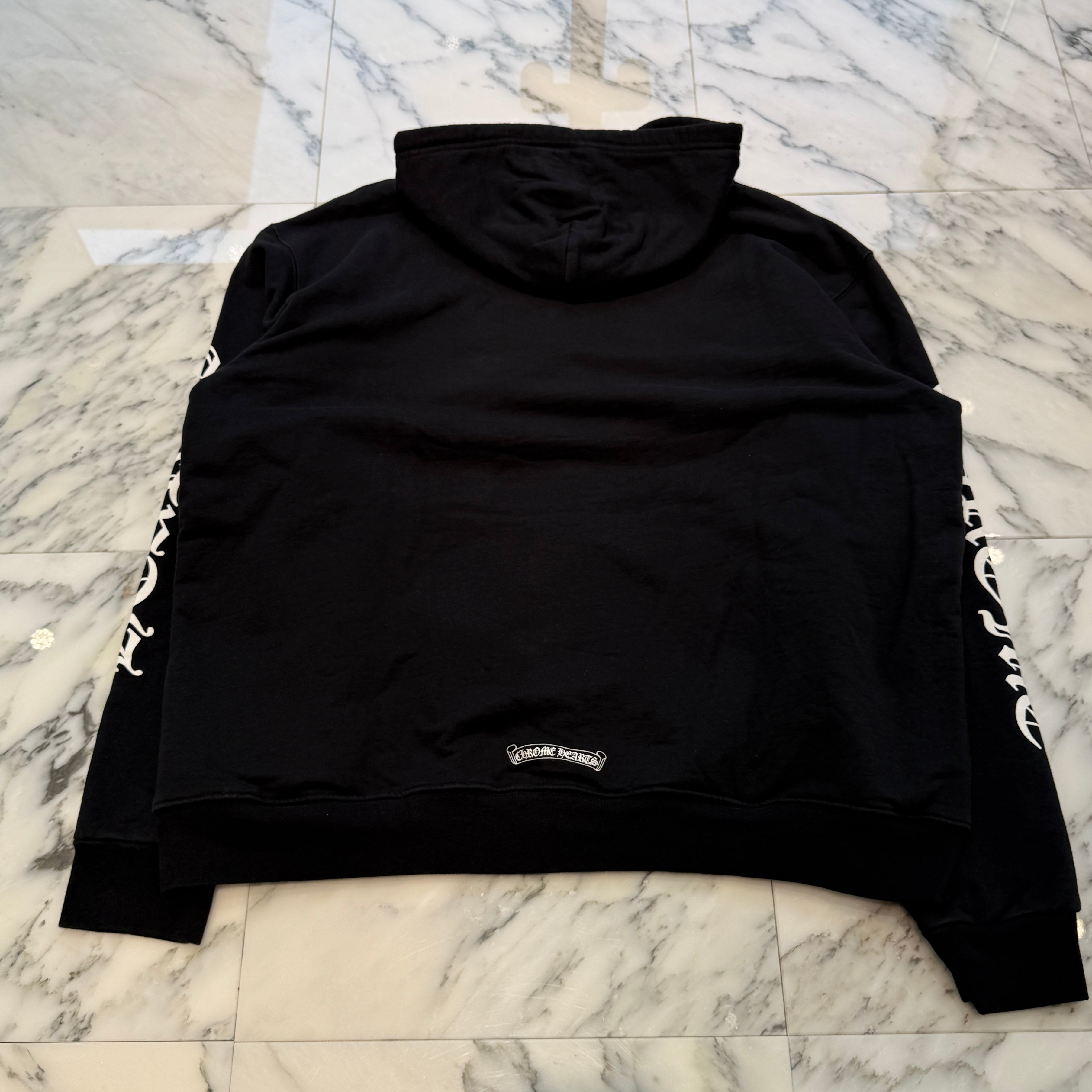 CHROME HEARTS Vertical Logo Thermal Zip Up Hoodie Size XL クロムハーツ ヴァーティカル ロゴ サーマル ジップアップフーディー サイズXL