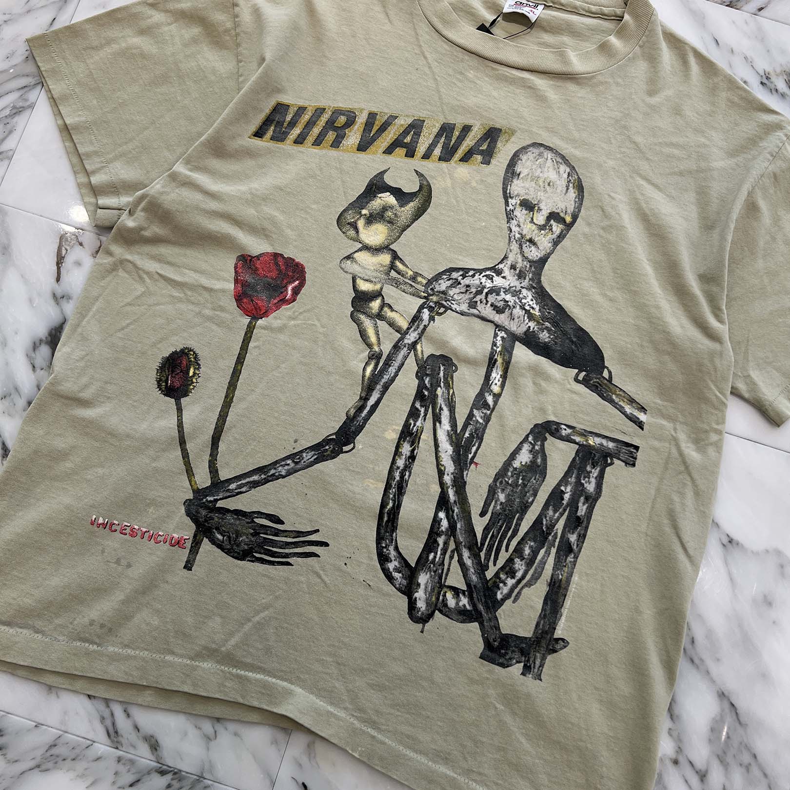 Vintage 90's Nirvana "Incesticide" Anvil S/S Tee Size XL 90's ニルヴァーナ "インセスティサイド" アンヴィル社製 Tシャツ サイズXL