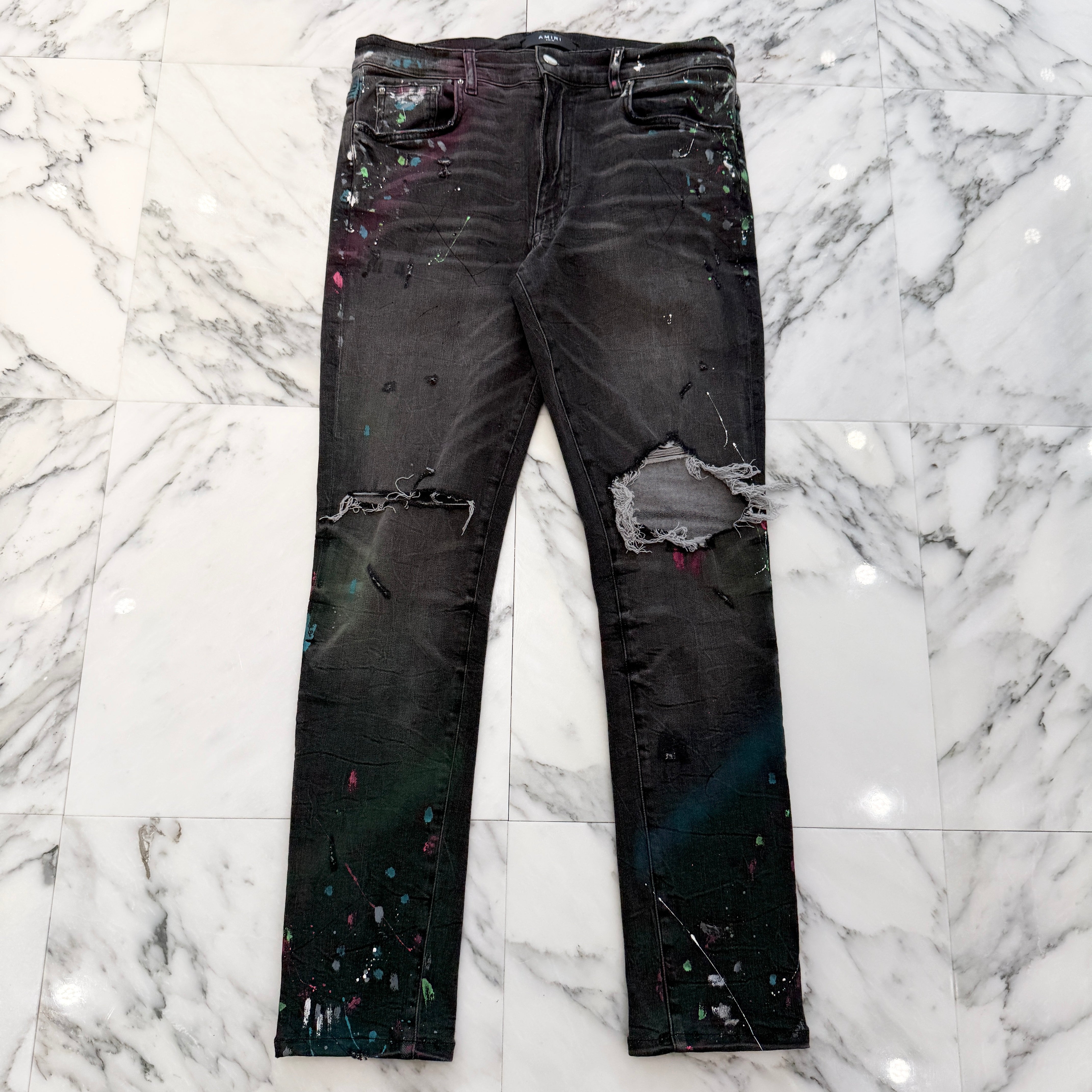 AMIRI Crash Paint Skinny Jeans Size 34 アミリ クラッシュペイント スキニージーンズ サイズ34