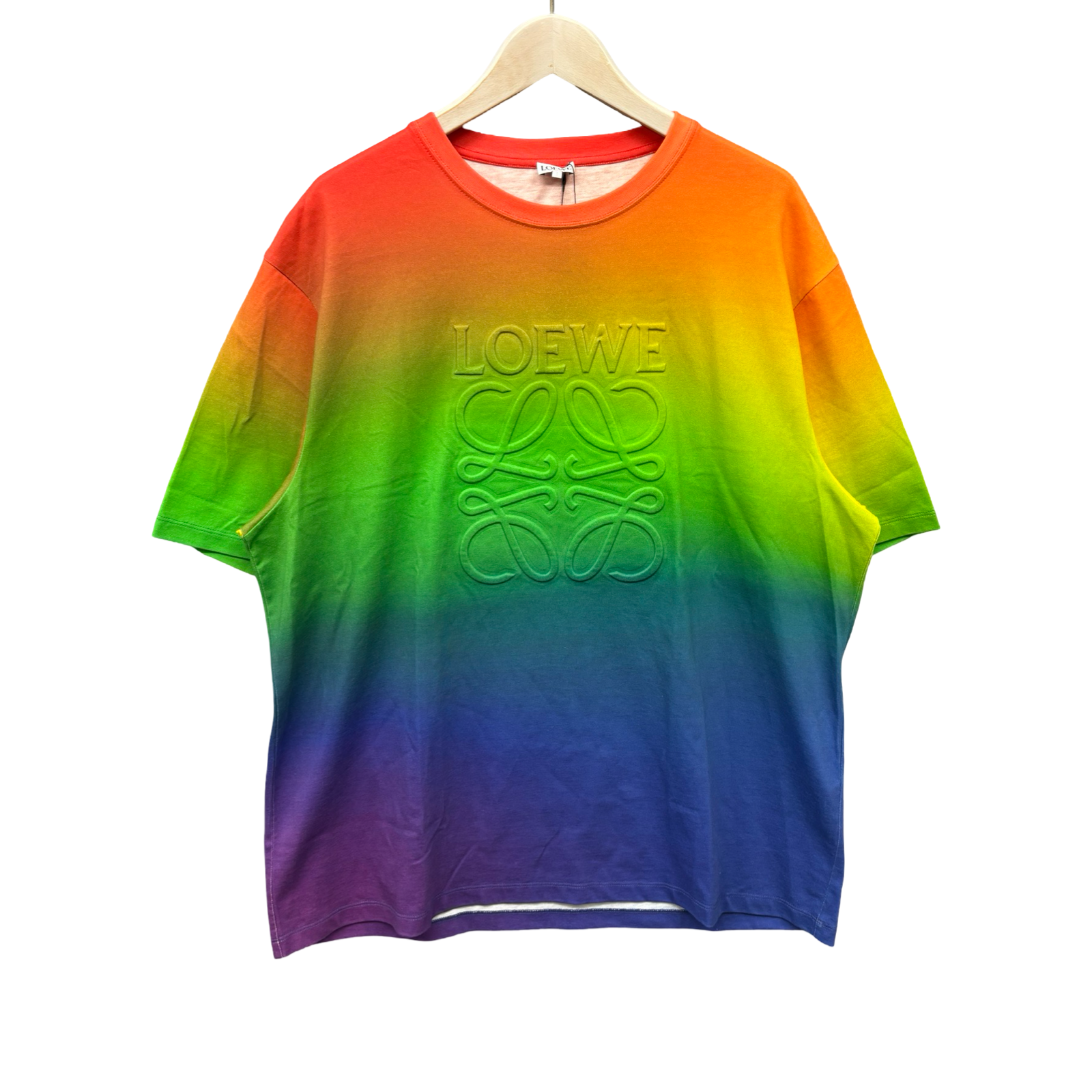 LOEWE 2023SS Rainbow Anagram Embossed T-shirt H526Y22X67 Size M