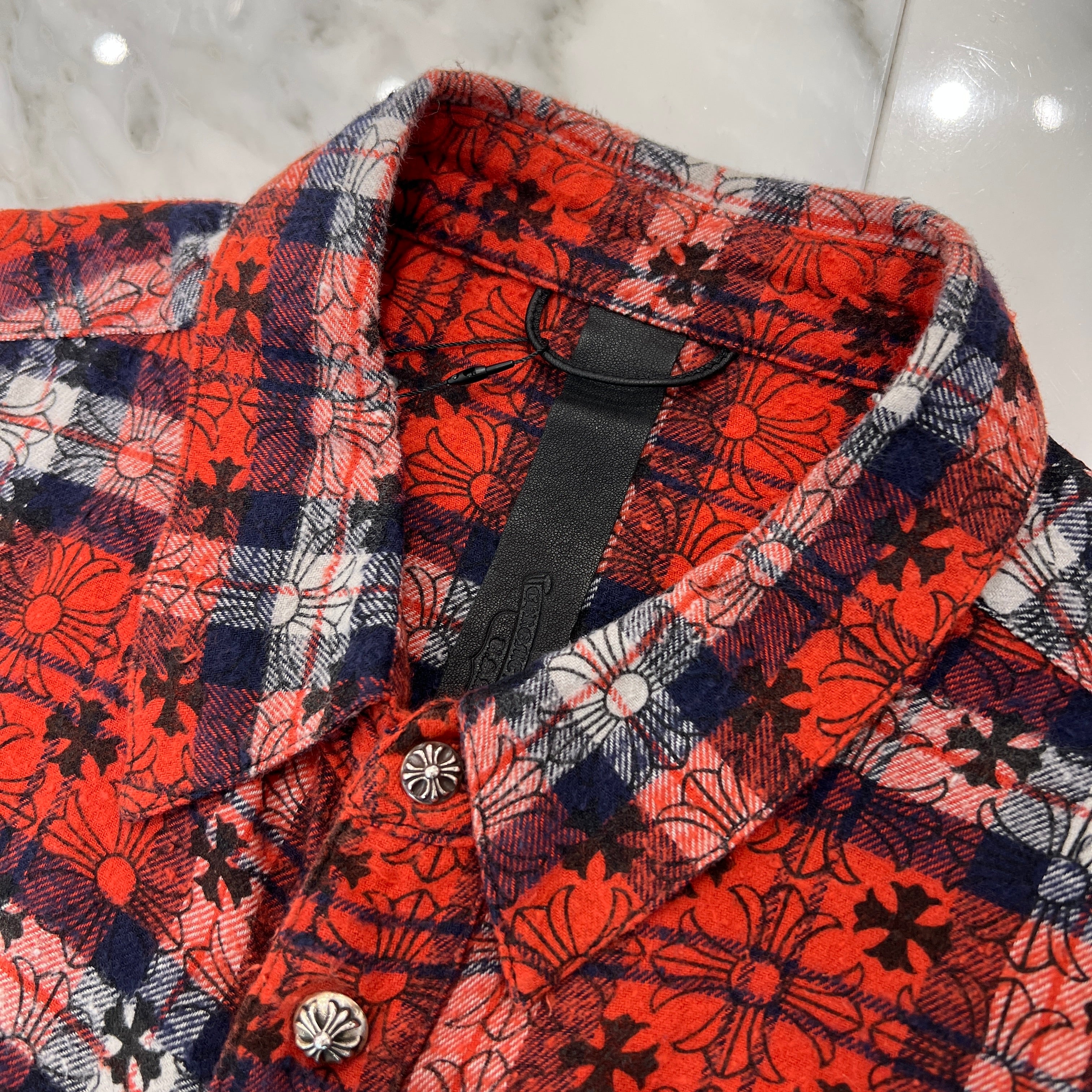 CHROME HEARTS Loose Ends Check Shirt Size L クロムハーツ ルーズ