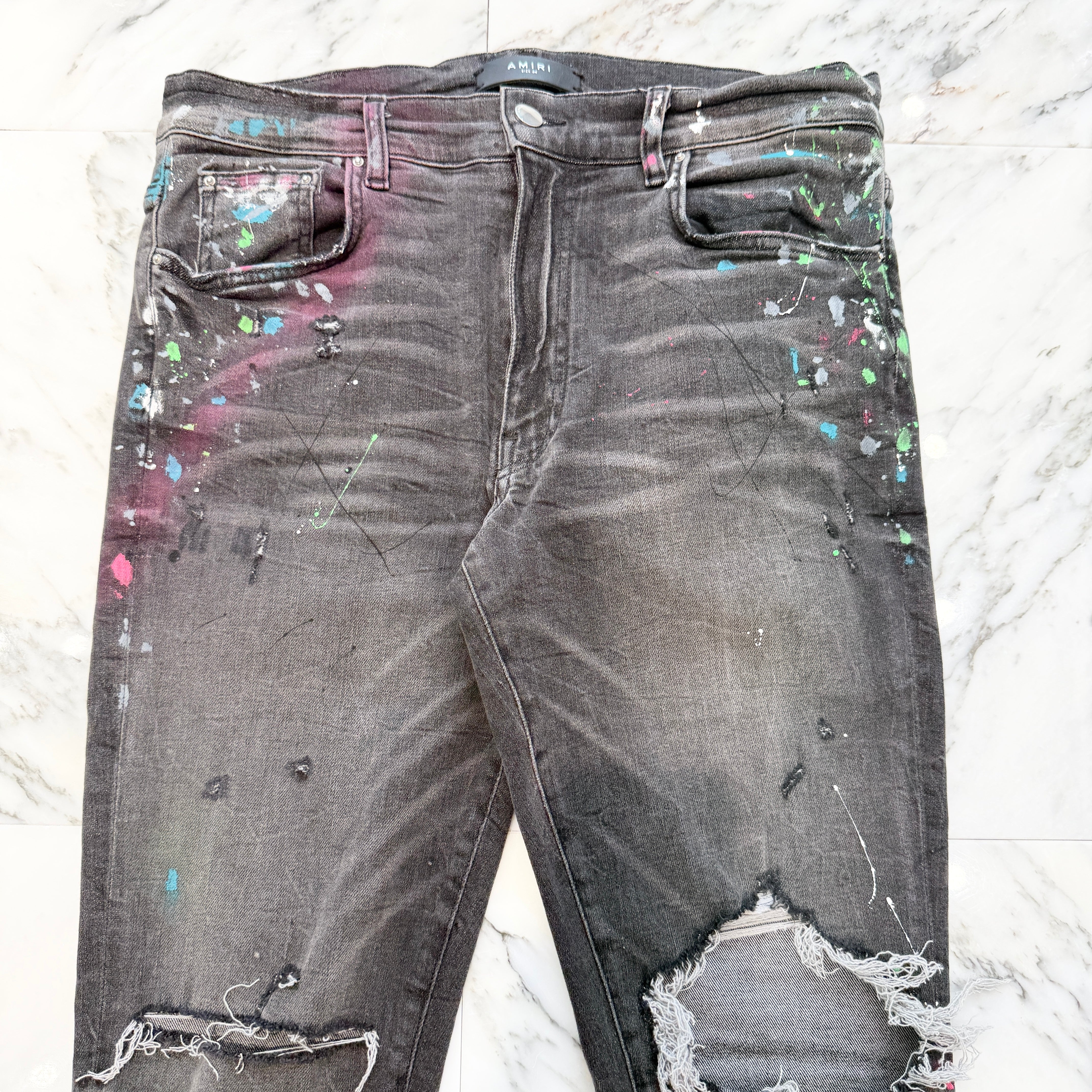 AMIRI Crash Paint Skinny Jeans Size 34 アミリ クラッシュペイント スキニージーンズ サイズ34
