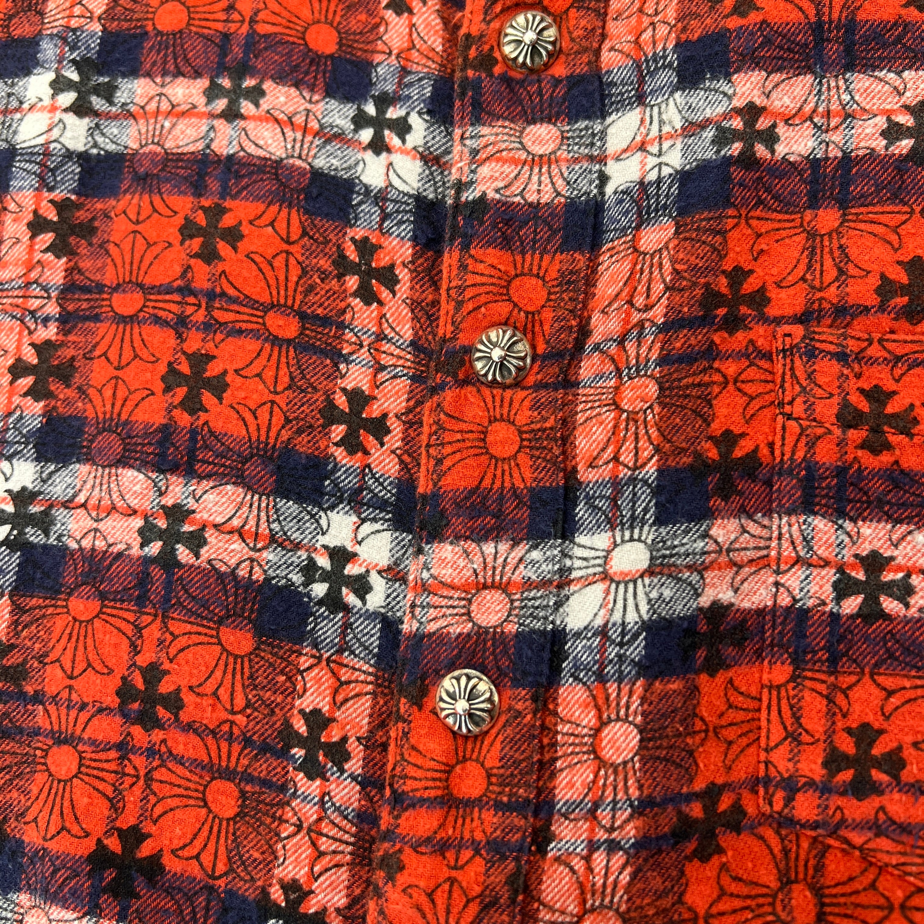 CHROME HEARTS Loose Ends Check Shirt Size L クロムハーツ ルーズエンド チェックシャツ サイズL