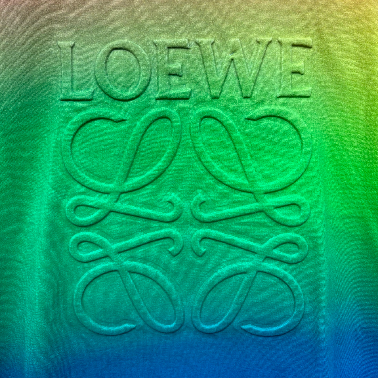 LOEWE 2023SS Rainbow Anagram Embossed T-shirt H526Y22X67 Size M