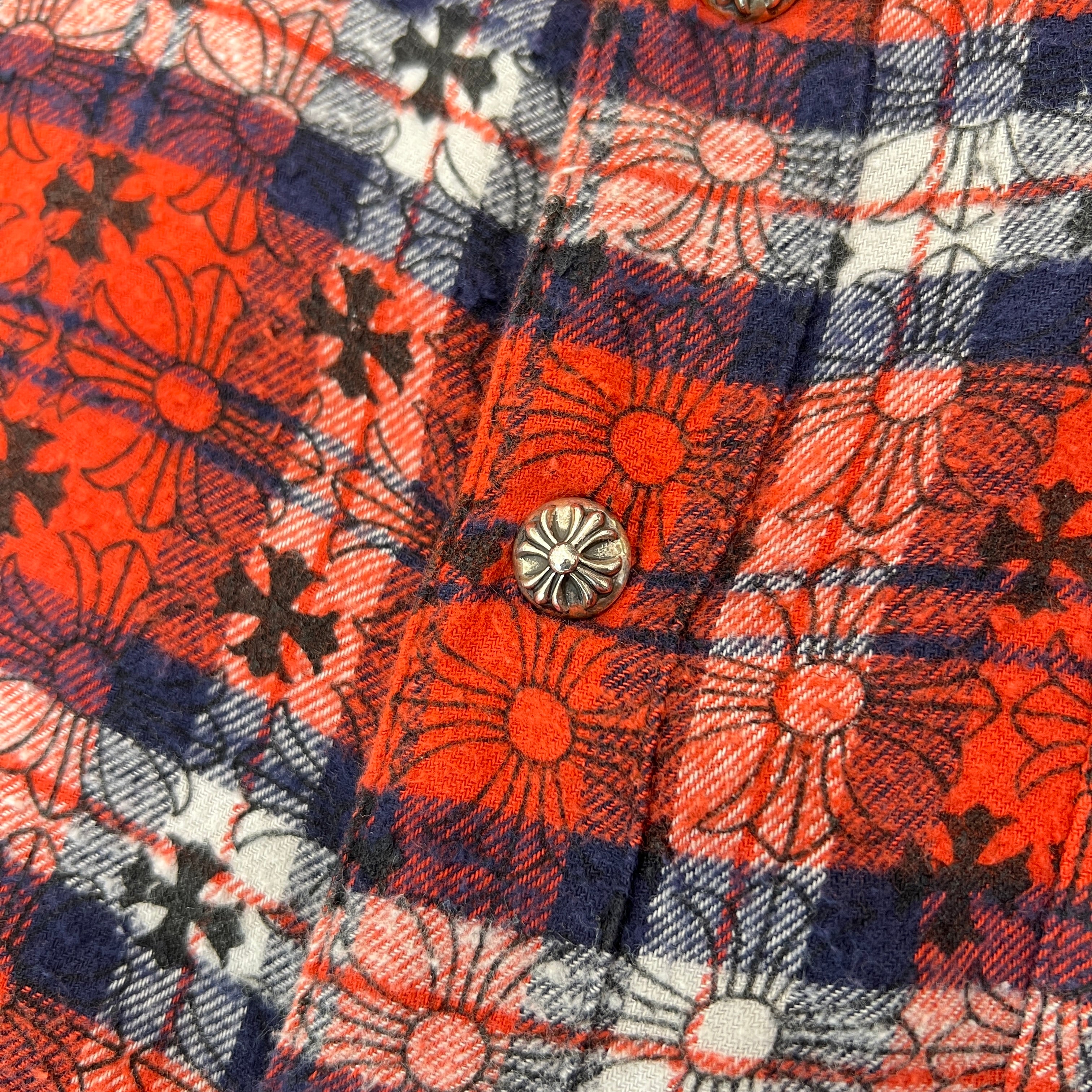 CHROME HEARTS Loose Ends Check Shirt Size L クロムハーツ ルーズエンド チェックシャツ サイズL