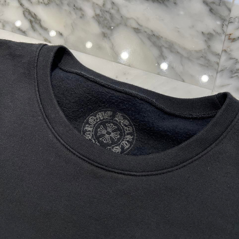 CHROME HEARTS Floral Cross Horseshoe Crewneck Sweat Shirts Size XL クロムハーツ フローラルクロス ホースシュー クルーネック スウェットシャツ サイズXL