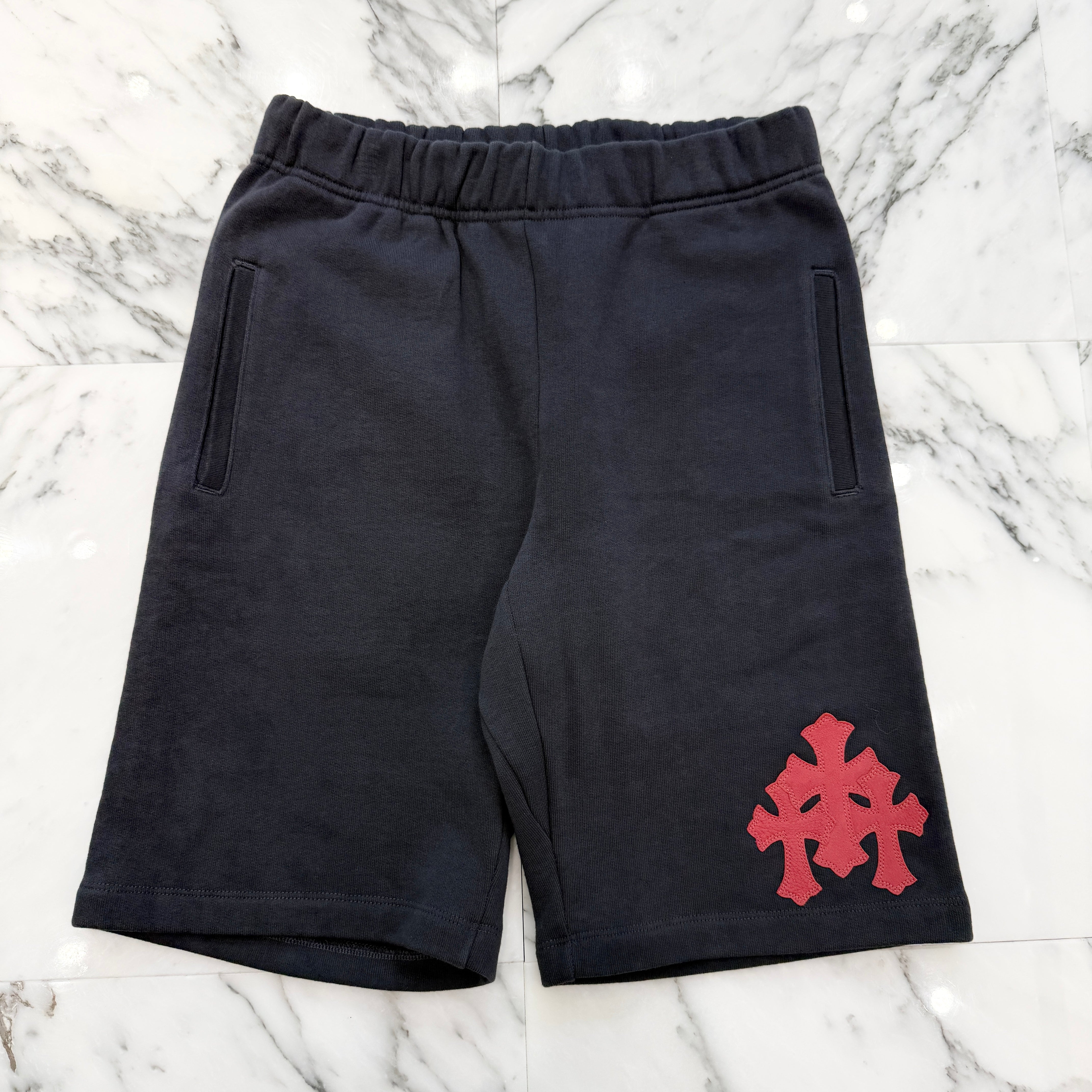 CHROME HEARTS Y NOT 3 Cemetery Cross Patch Sweat Shorts Size L クロムハーツ ワイノット 3セメタリークロスパッチ スウェットショーツ サイズL