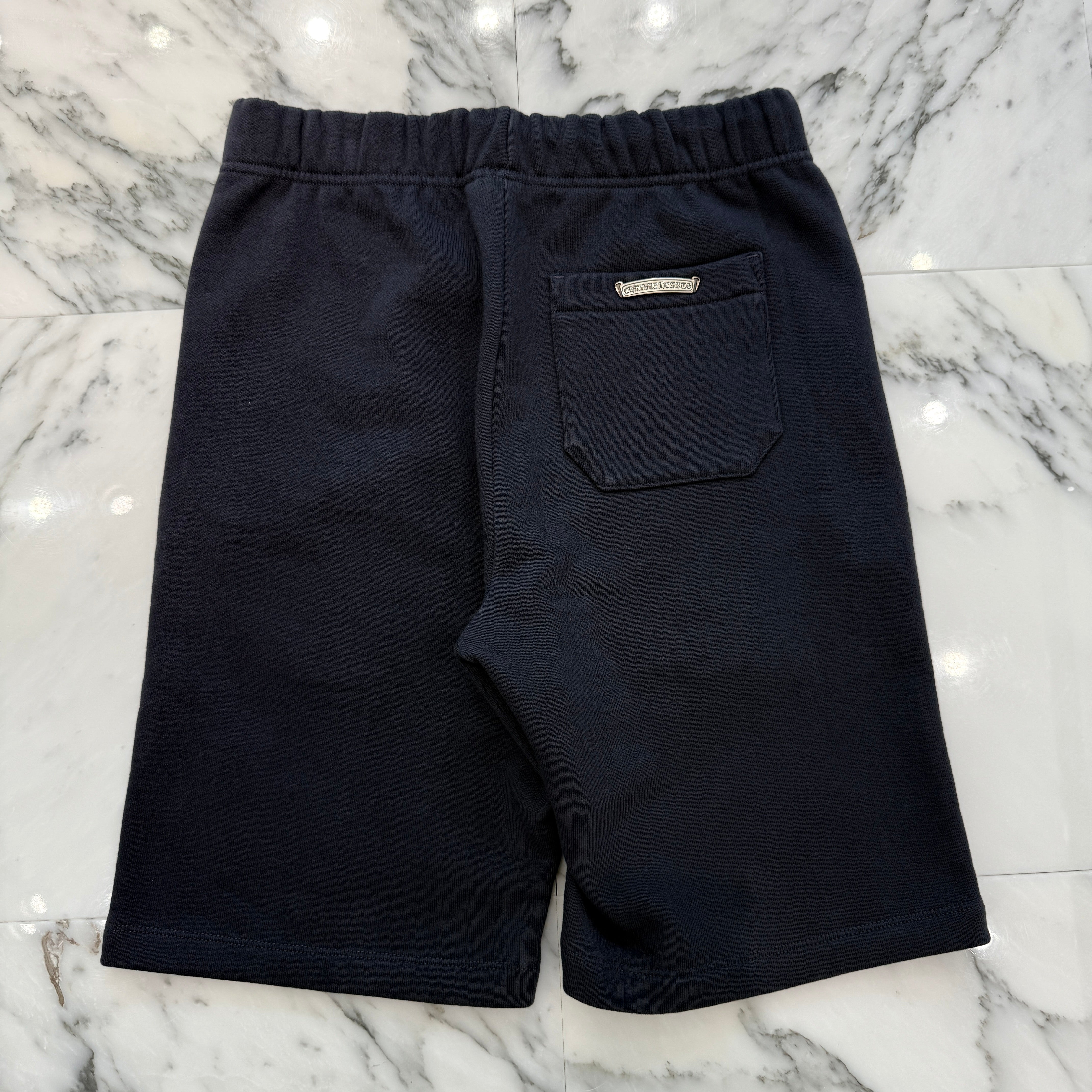 CHROME HEARTS Y NOT 3 Cemetery Cross Patch Sweat Shorts Size S