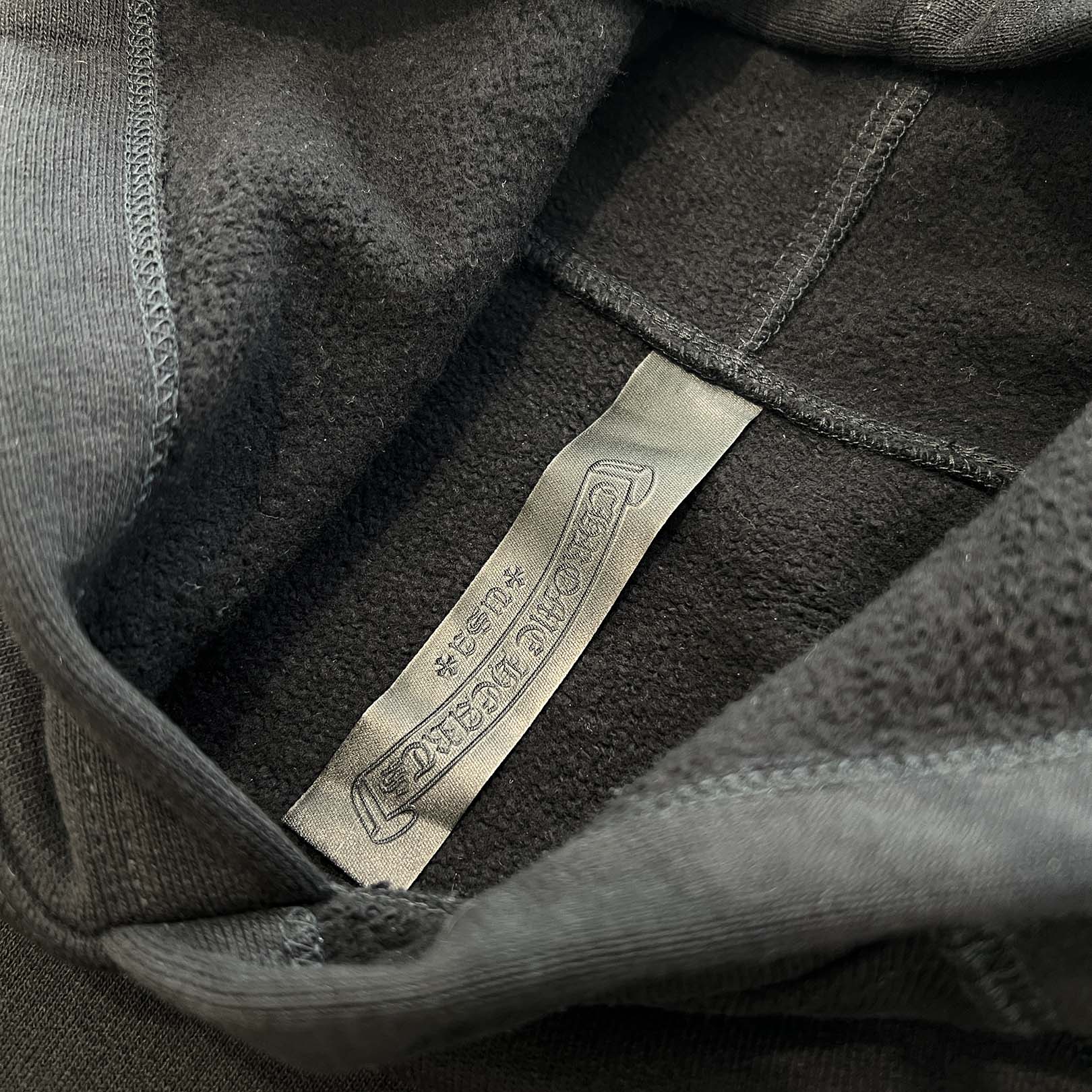 CHROME HEARTS Y NOT Cemetery Cross Leather Patch Pullover Hoodie Size S クロムハーツ ワイノット セメタリークロス レザーパッチ プルオーバーフーディー サイズS