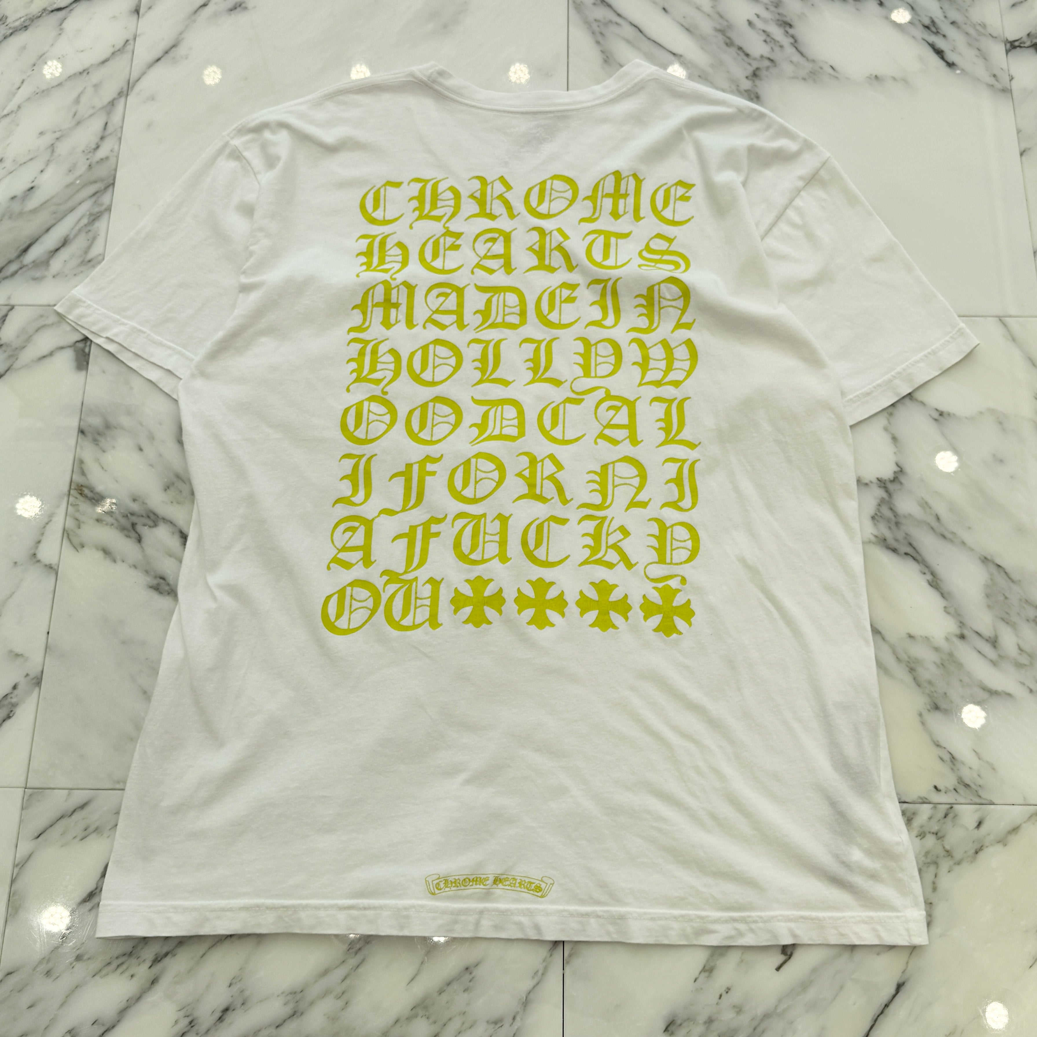 CHROME HEARTS Made In Hollywood Vertical Logo Tee Size XL クロムハーツ メイドインハリウッド ヴァーティカルロゴ Tシャツ サイズXL