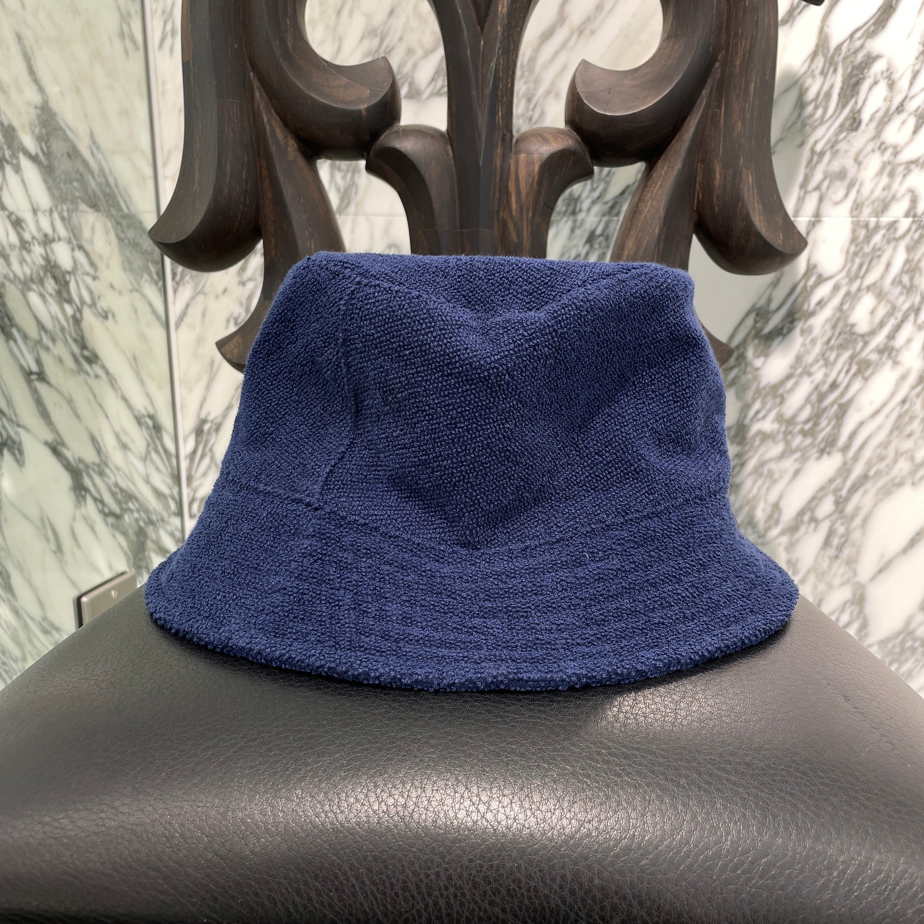 HERMES H Logo Embroidered Pile Bucket Hat Size 57 エルメス Hロゴ