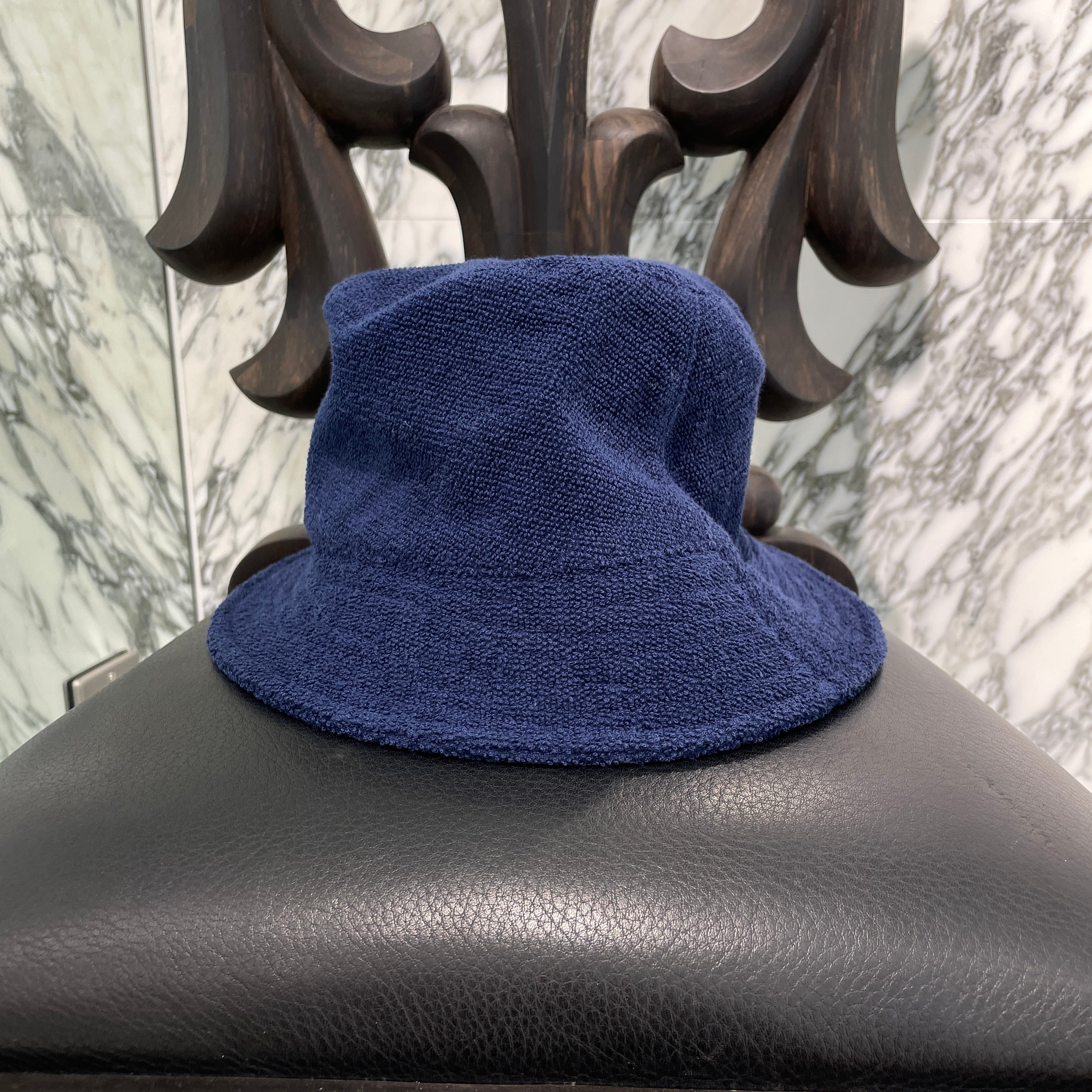 HERMES H Logo Embroidered Pile Bucket Hat Size 57 エルメス Hロゴ刺繍 パイル生地 バケットハット サイズ57