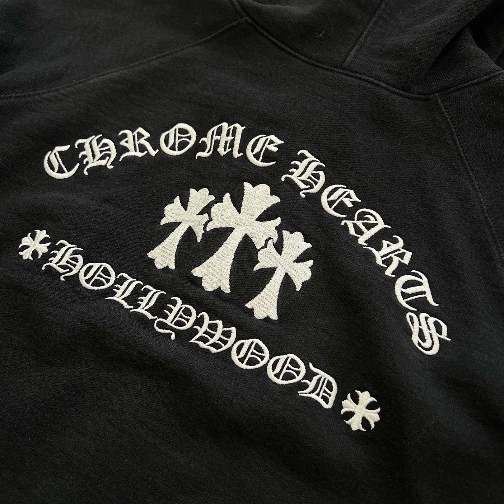 CHROME HEARTS King Taco 3 Cemetery Cross Embroidery Zip Up Hoodie Size XXL クロムハーツ キングタコ 3セメタリークロス刺繍 ジップアップフーディー サイズXXL