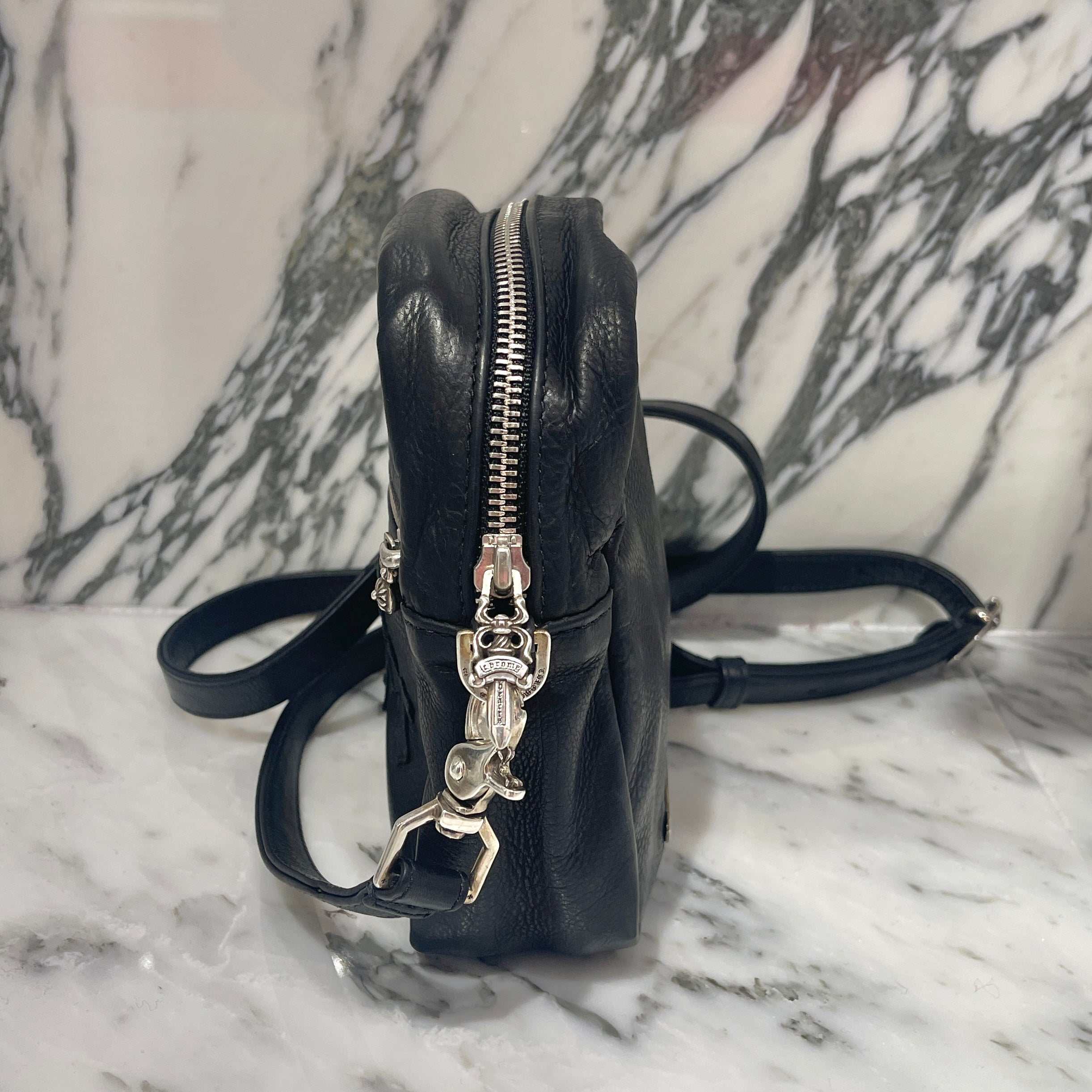 CHROME HEARTS TAKAMINI 3 Cemetery Cross Patch Shoulder Bag クロムハーツ タカミニ 3セメタリークロスパッチ ショルダーバッグ