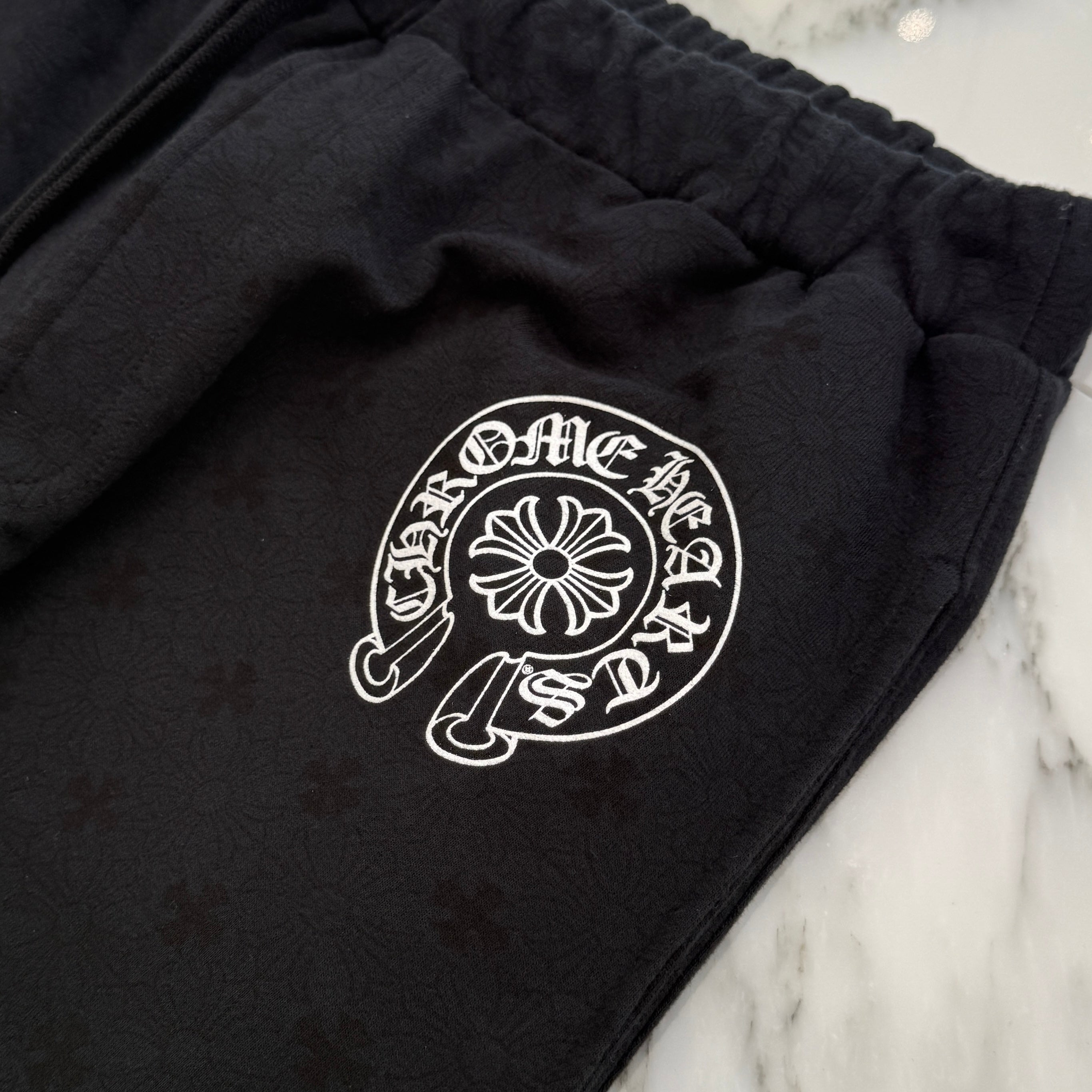 CHROME HEARTS CH Plus Horseshoe Fuck You Logo Sweat Long Pants Size L クロムハーツ CHプラス総柄 サイドロゴ ファックユー スウェットロングパンツ サイズL