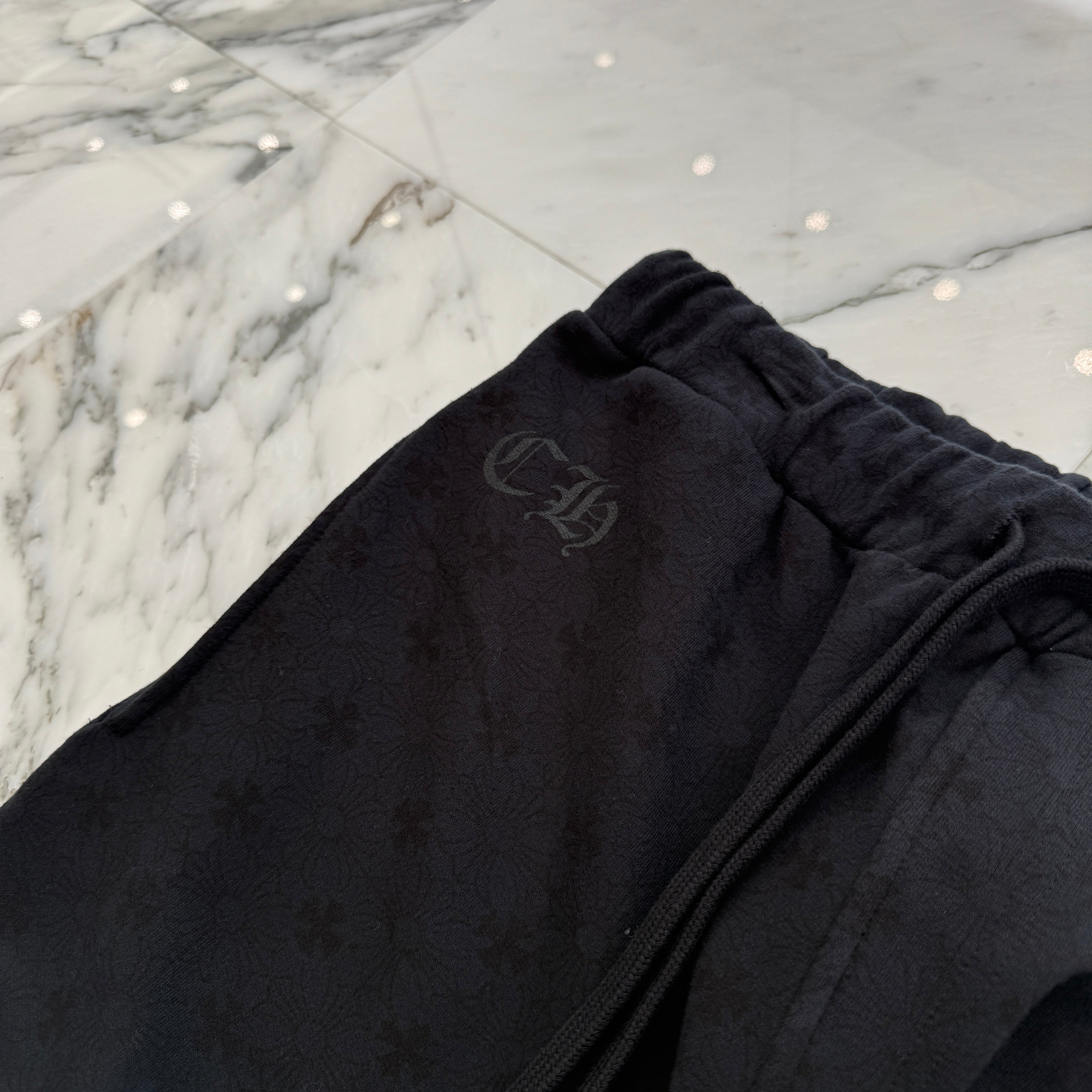 CHROME HEARTS CH Plus Horseshoe Fuck You Logo Sweat Long Pants Size L クロムハーツ CHプラス総柄 サイドロゴ ファックユー スウェットロングパンツ サイズL