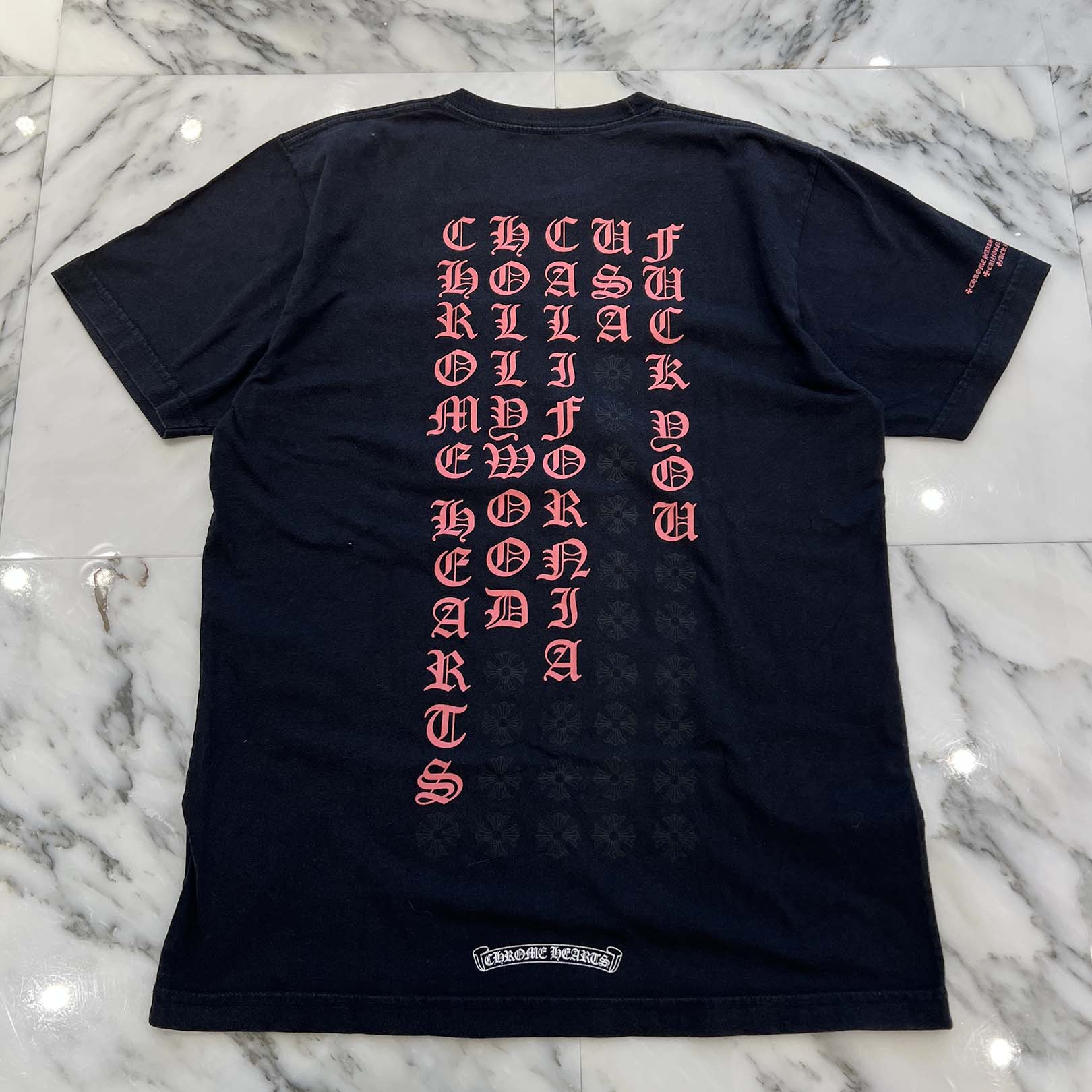 CHROME HEARTS Fuck You Vertical Logo Print Tee Size M クロムハーツ