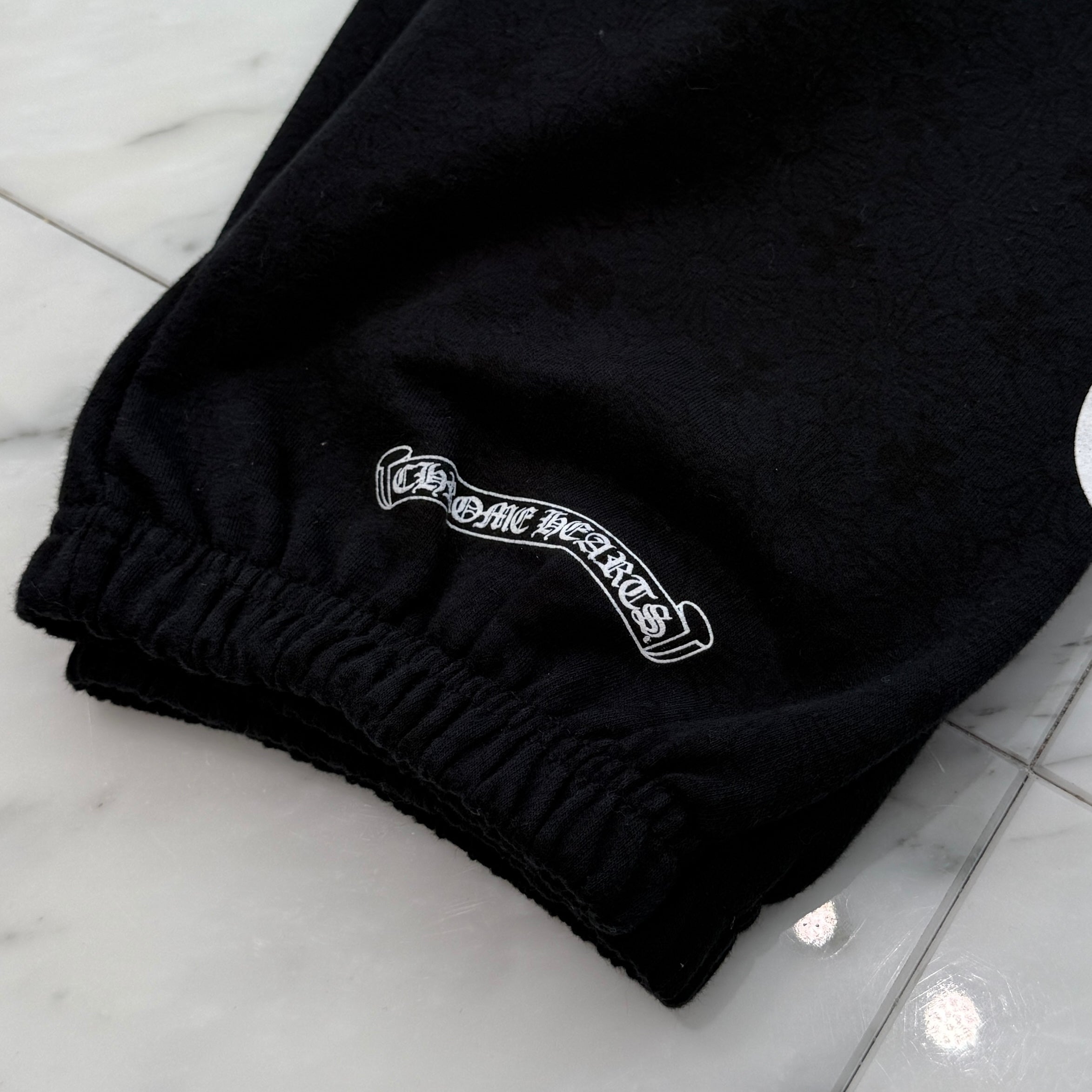 CHROME HEARTS CH Plus Horseshoe Fuck You Logo Sweat Long Pants Size L クロムハーツ CHプラス総柄 サイドロゴ ファックユー スウェットロングパンツ サイズL