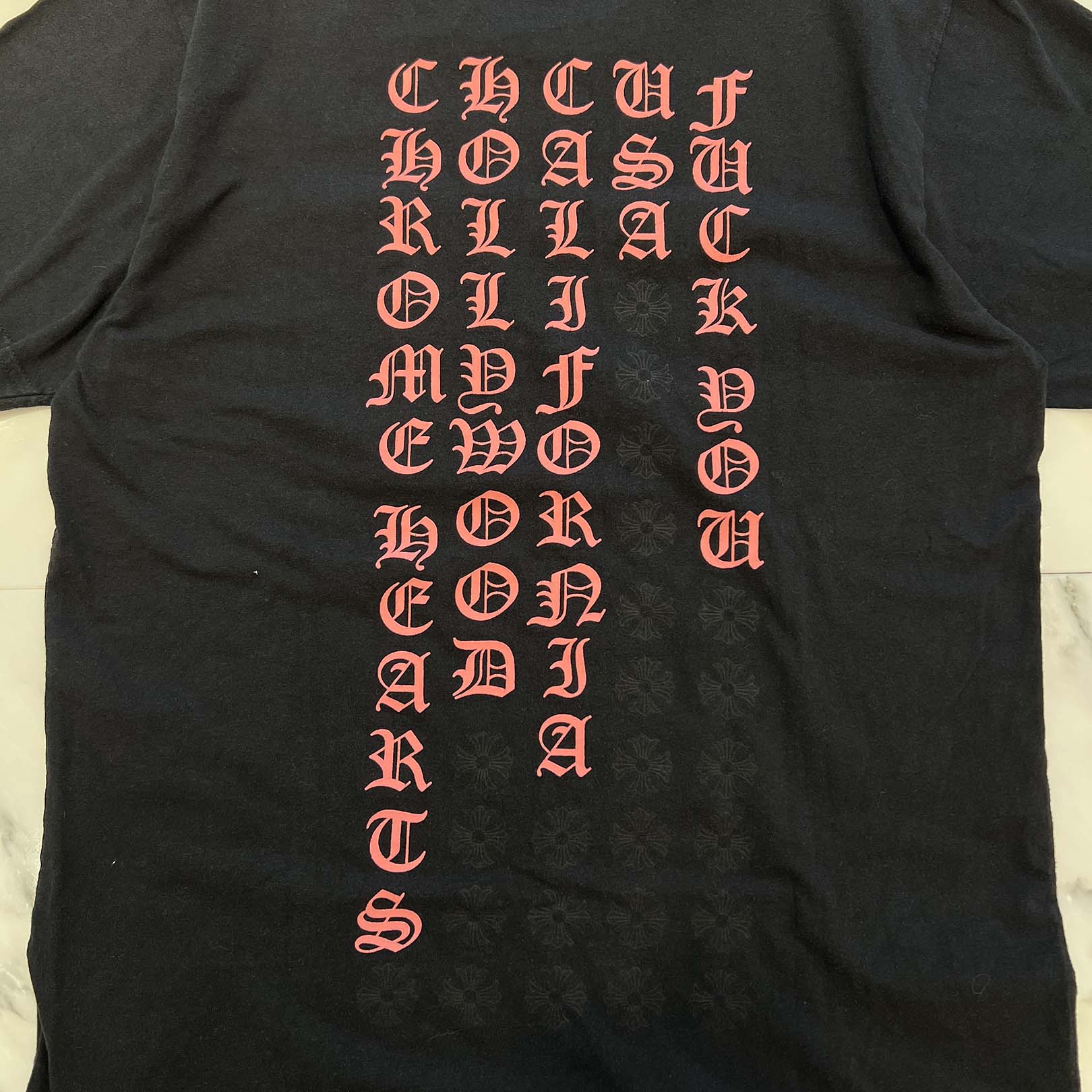 CHROME HEARTS Fuck You Vertical Logo Print Tee Size M クロムハーツ ファックユー ヴァーティカルロゴ プリント Tシャツ サイズM