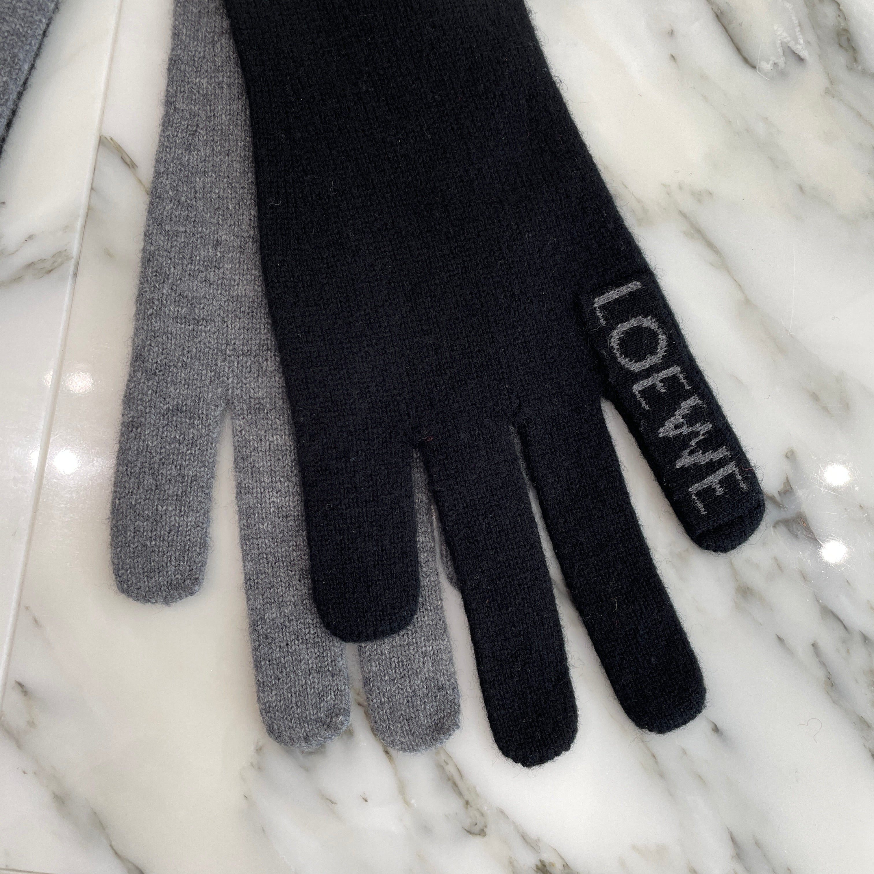 LOEWE Cashmere Bill Logo Print Muffler ロエベ カシミヤ 手形 ロゴプリント マフラー