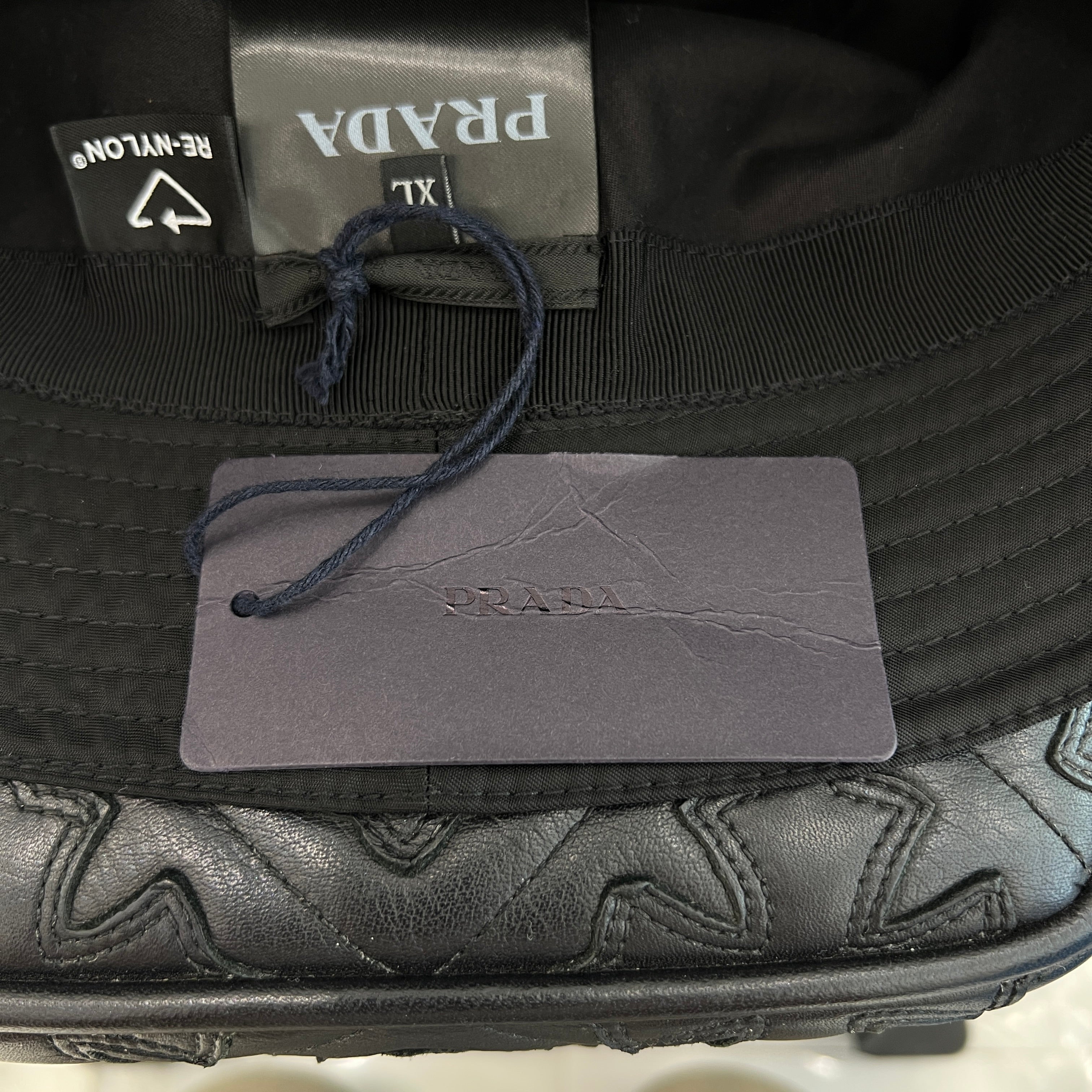 PRADA 2023SS Logo Embroidery Re-Nylon Bucket Hat 2HC137 2CZQ F0967 Size XL プラダ ロゴ刺繍 リナイロン バケットハット サイズXL