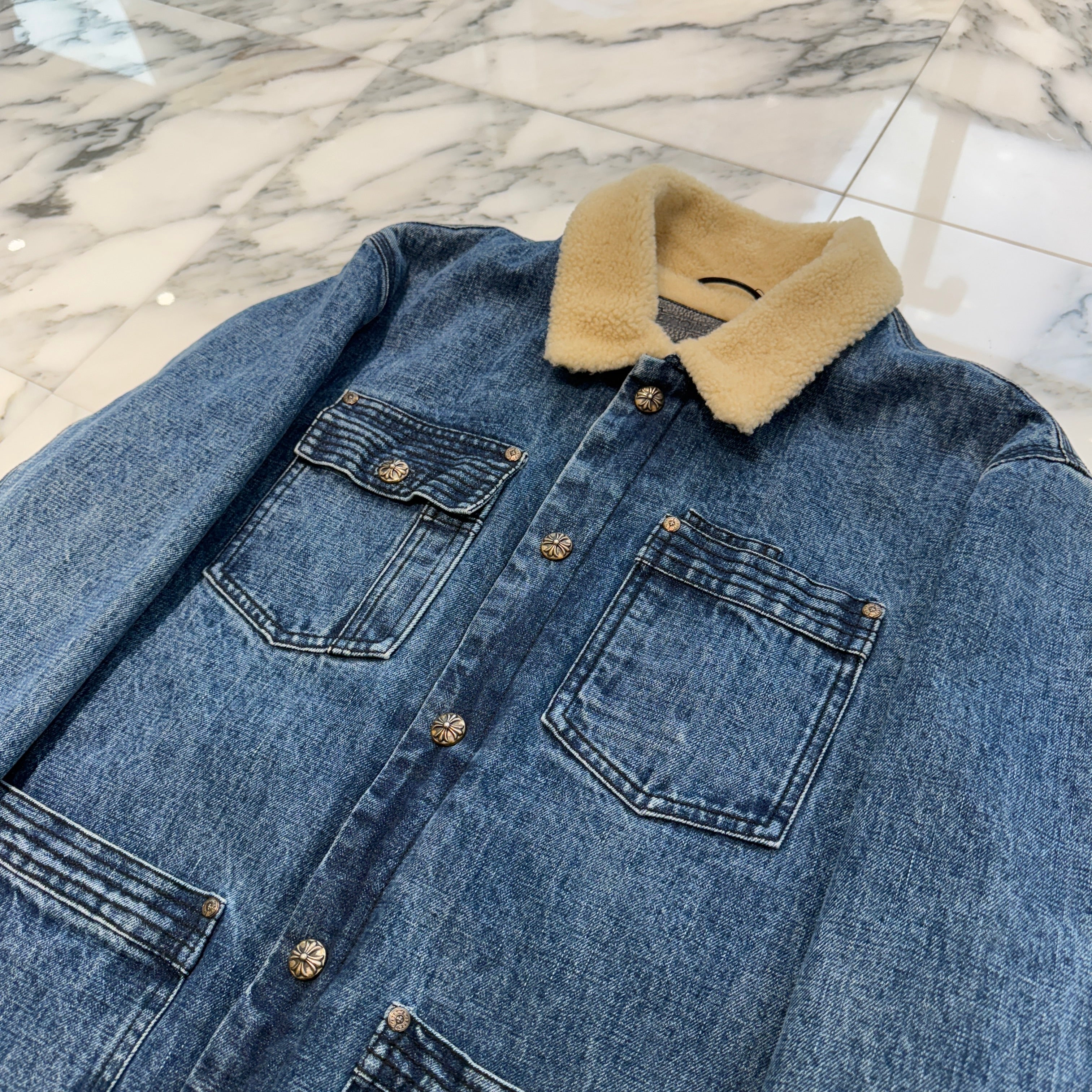 CHROME HEARTS SOAP ON A ROPE Denim Jacket Size L クロムハーツ