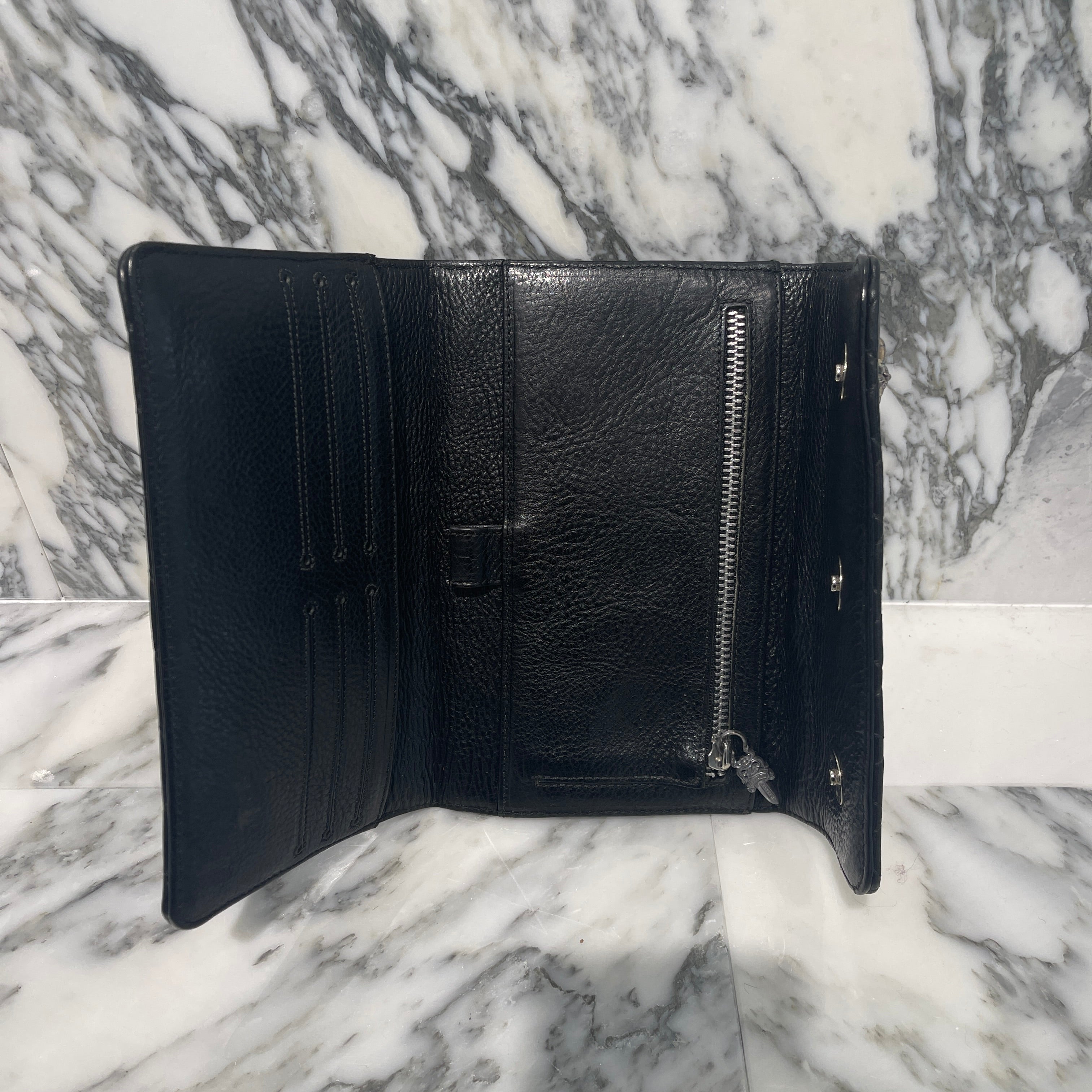 CHROME HEARTS Quilted Wave Cross Wallet クロムハーツ キルティング ウェーブ クロス ウォレット