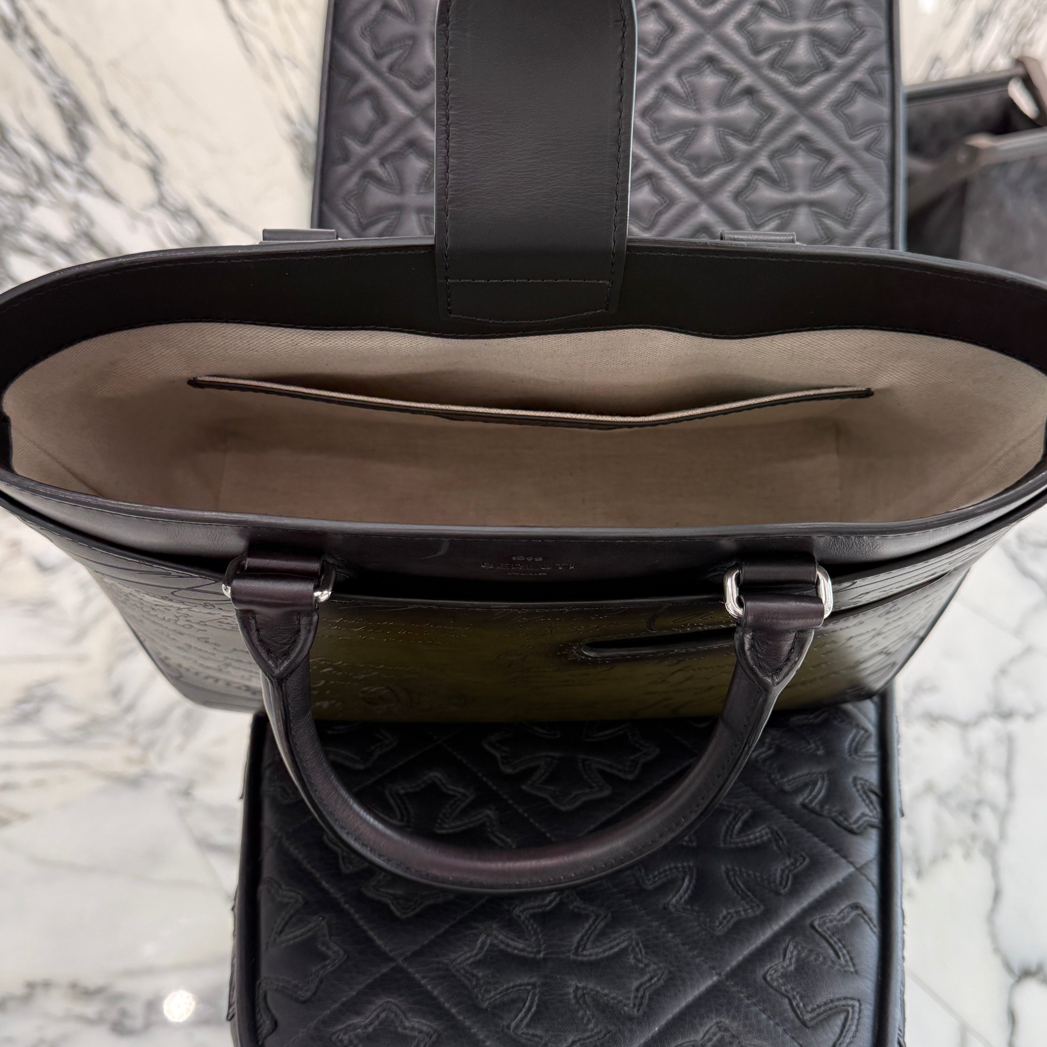 BERLUTI Toujours XS Gradiant Scritto Leather Tote Bag