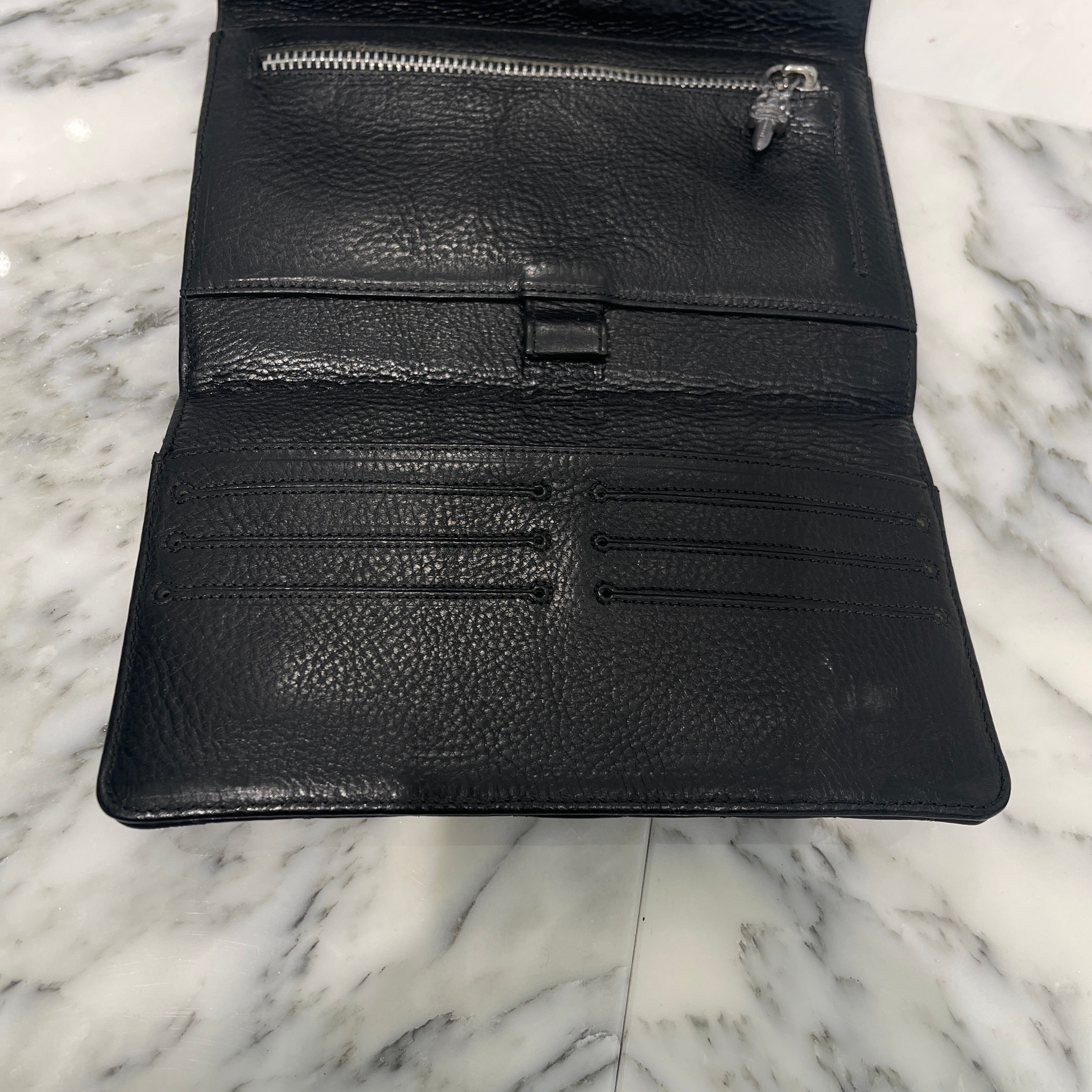 CHROME HEARTS Quilted Wave Cross Wallet クロムハーツ キルティング ウェーブ クロス ウォレット