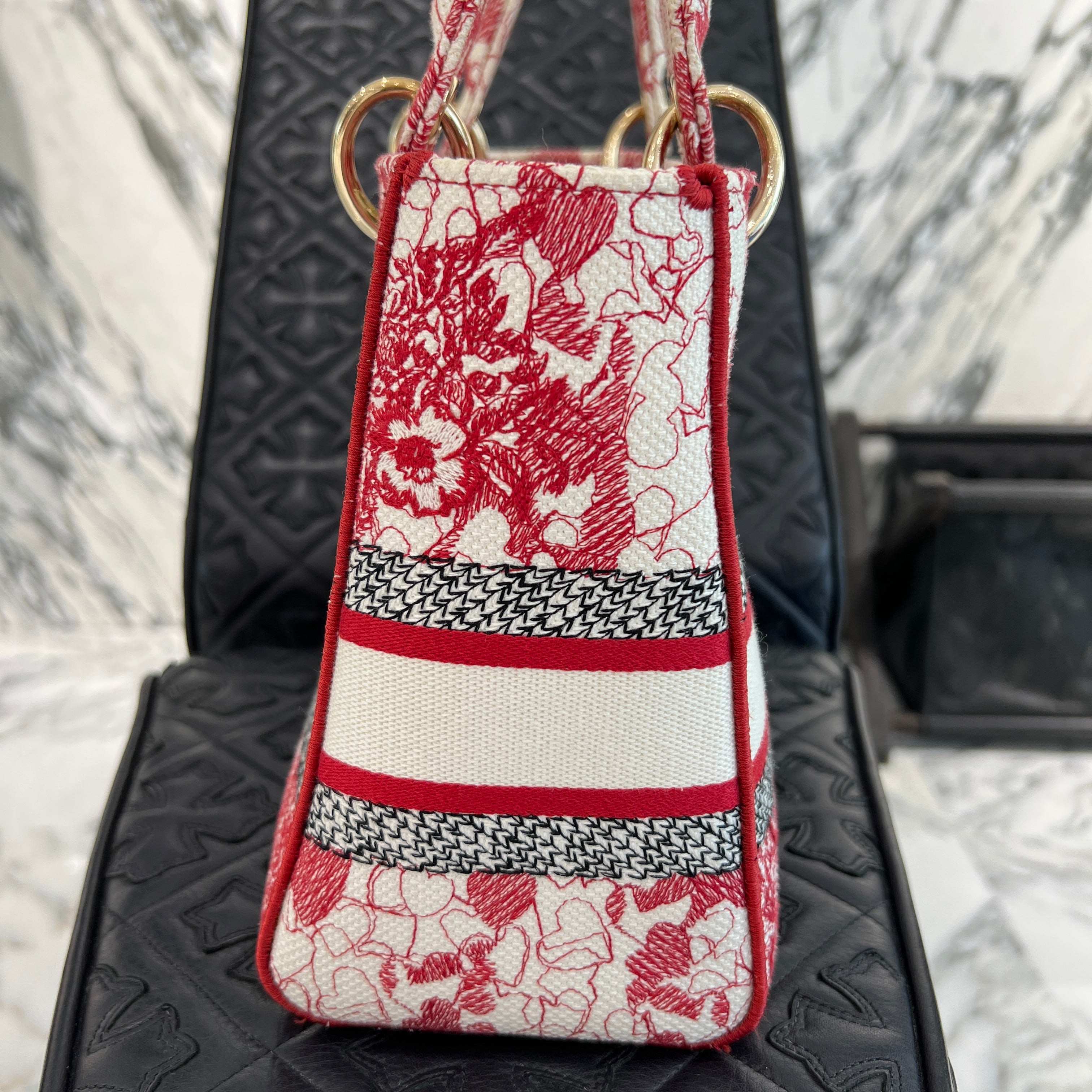 DIOR 2021AW Christian Dior LADY D-Lite Medium Raoyaume d'Amour 2WAY Bag ディオール クリスチャン・ディオール レディ ディーライト ミディアム Raoyaume d'Amour 2ウェイ バッグ