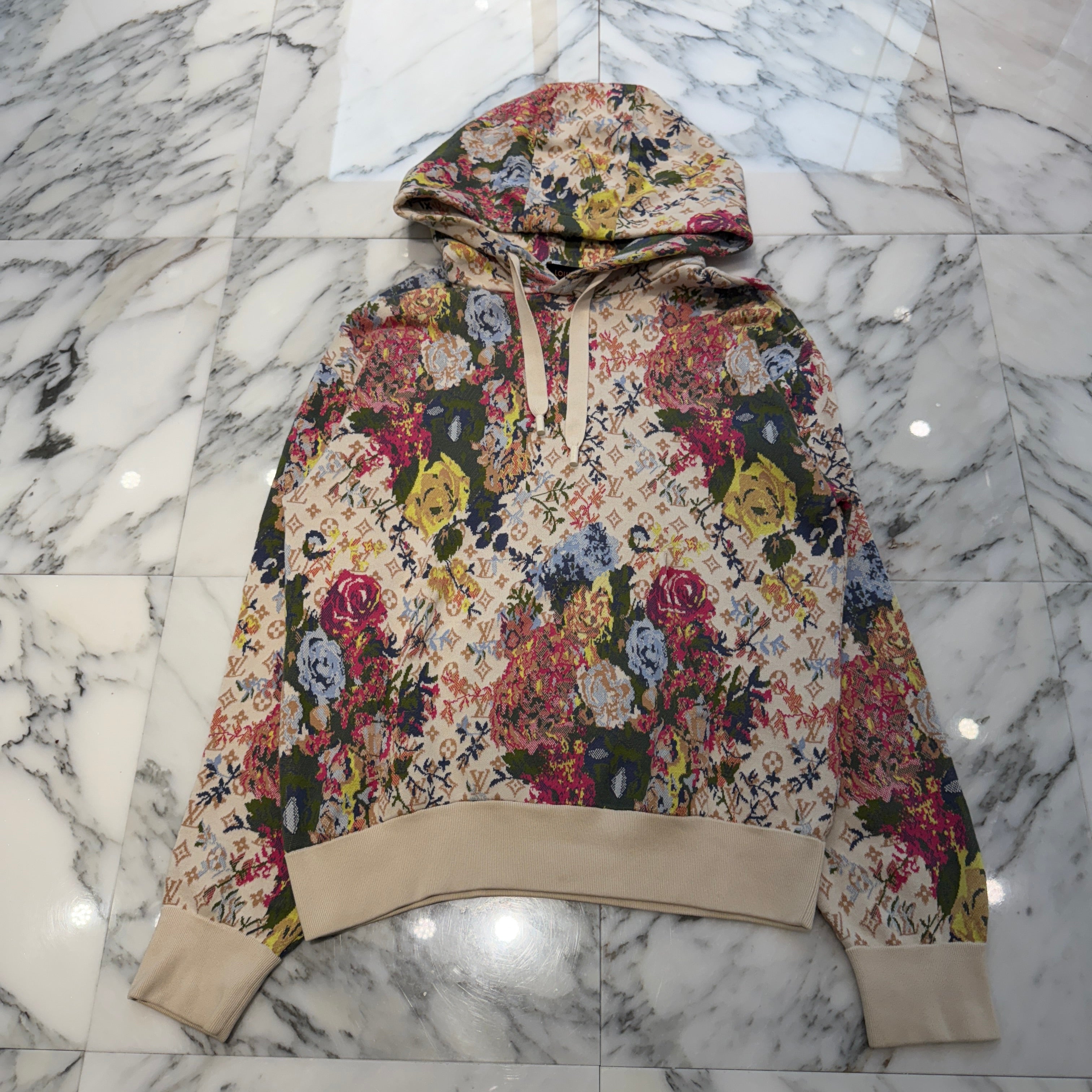 LOUIS VUITTON 2022AW Monogram Jacquard Flower Hoodie HNN73W Size XS ルイヴィトン モノグラムジャガード フラワー フーディ サイズXS