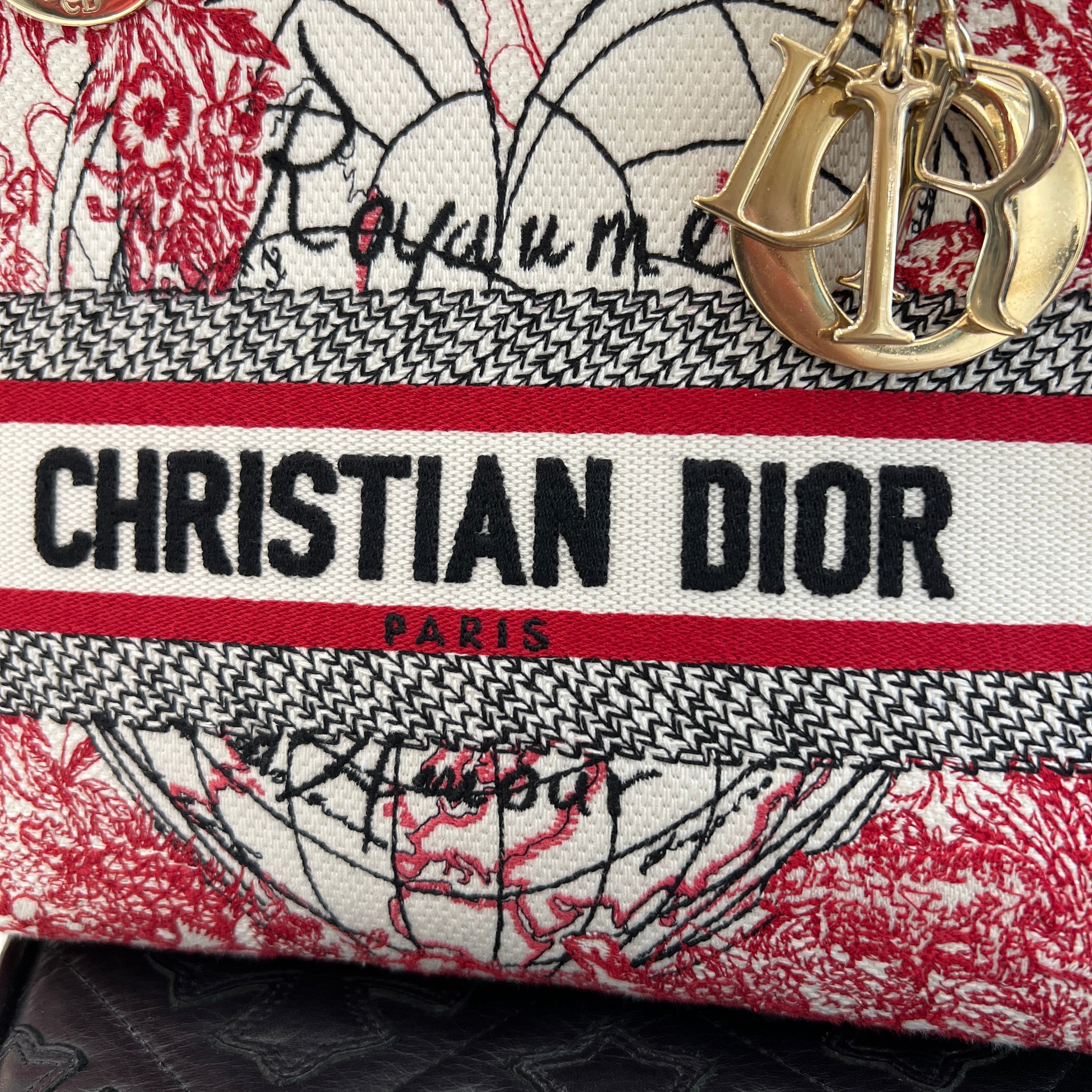 DIOR 2021AW Christian Dior LADY D-Lite Medium Raoyaume d'Amour 2WAY Bag ディオール クリスチャン・ディオール レディ ディーライト ミディアム Raoyaume d'Amour 2ウェイ バッグ
