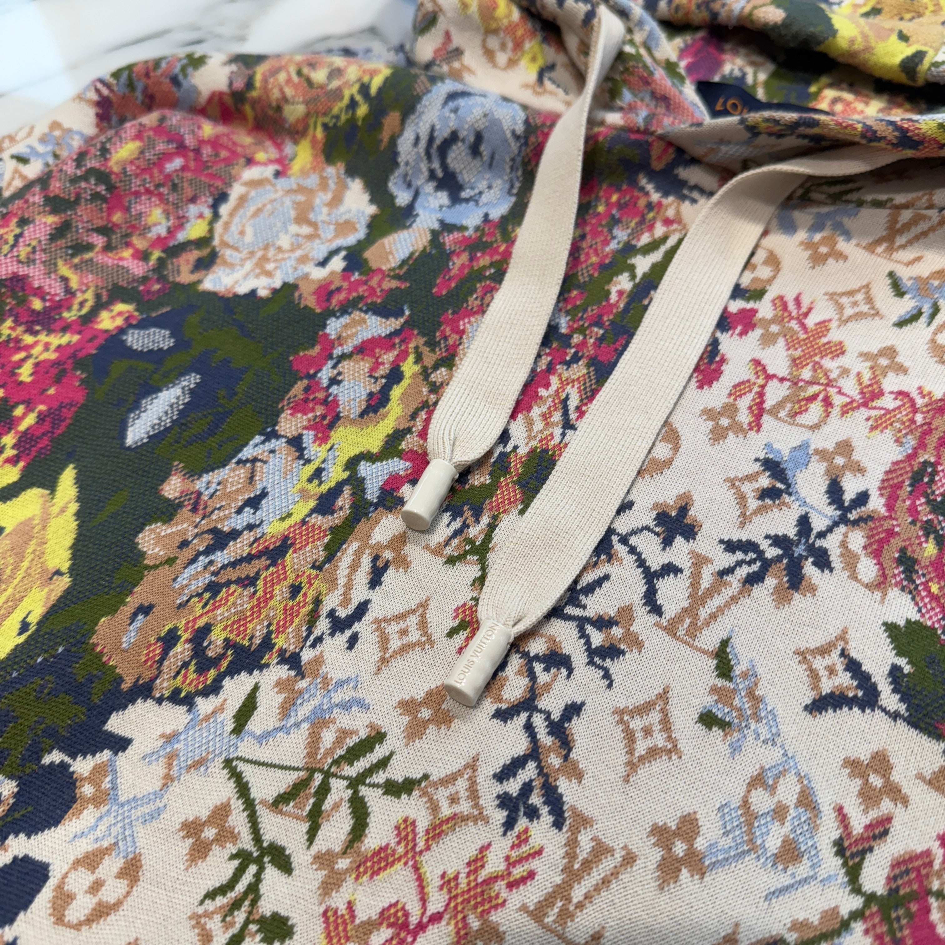 LOUIS VUITTON 2022AW Monogram Jacquard Flower Hoodie HNN73W Size XS ルイヴィトン モノグラムジャガード フラワー フーディ サイズXS