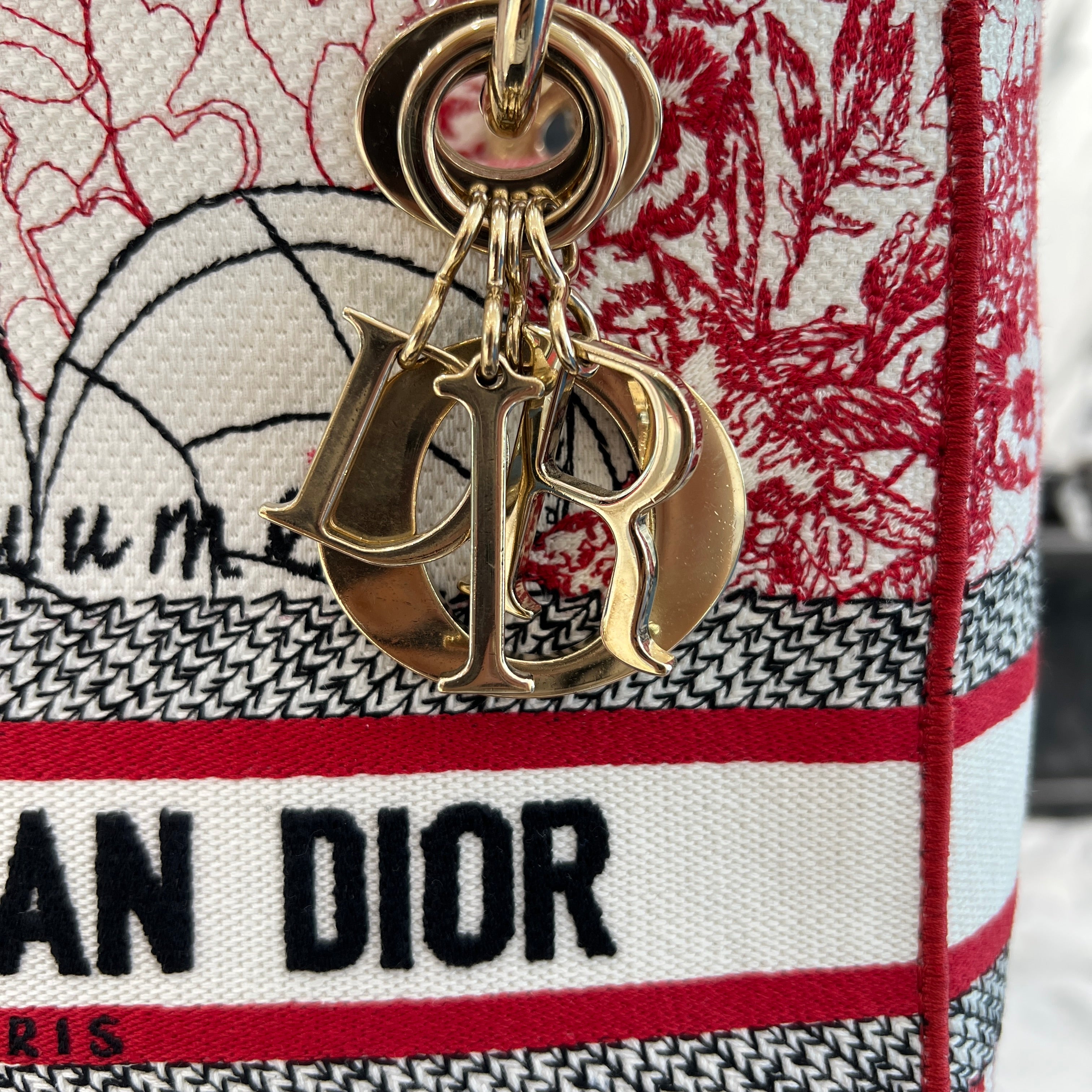 DIOR 2021AW Christian Dior LADY D-Lite Medium Raoyaume d'Amour 2WAY Bag ディオール クリスチャン・ディオール レディ ディーライト ミディアム Raoyaume d'Amour 2ウェイ バッグ